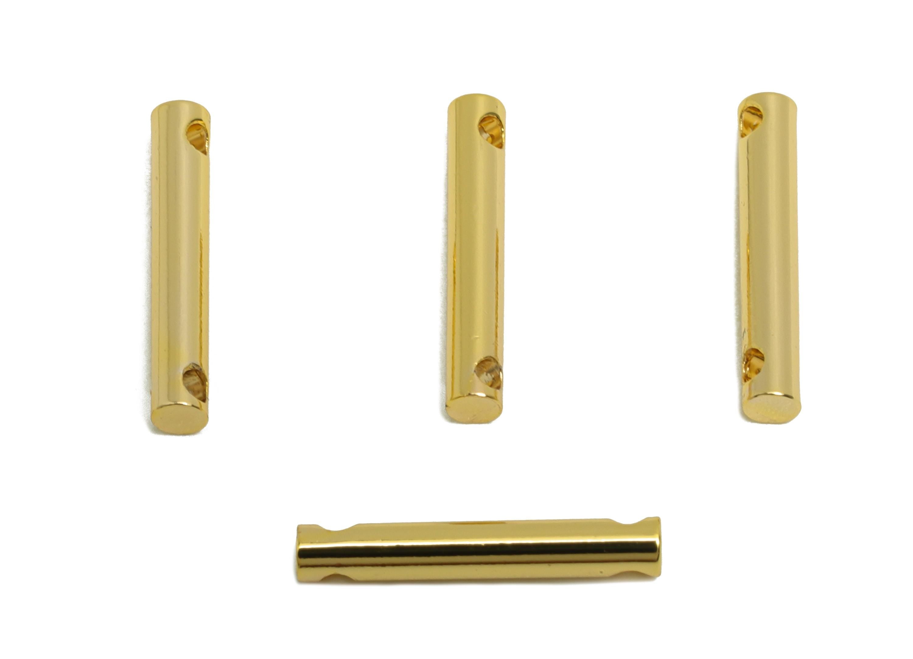 2.0*13mm Gold Bar Earring Connector - Brass Minimalist Bar Pendant - Vertical Stick Design - Gold Jewelry - 18K Real Gold Plated - RGP10165 - DOMEDBAZAAR