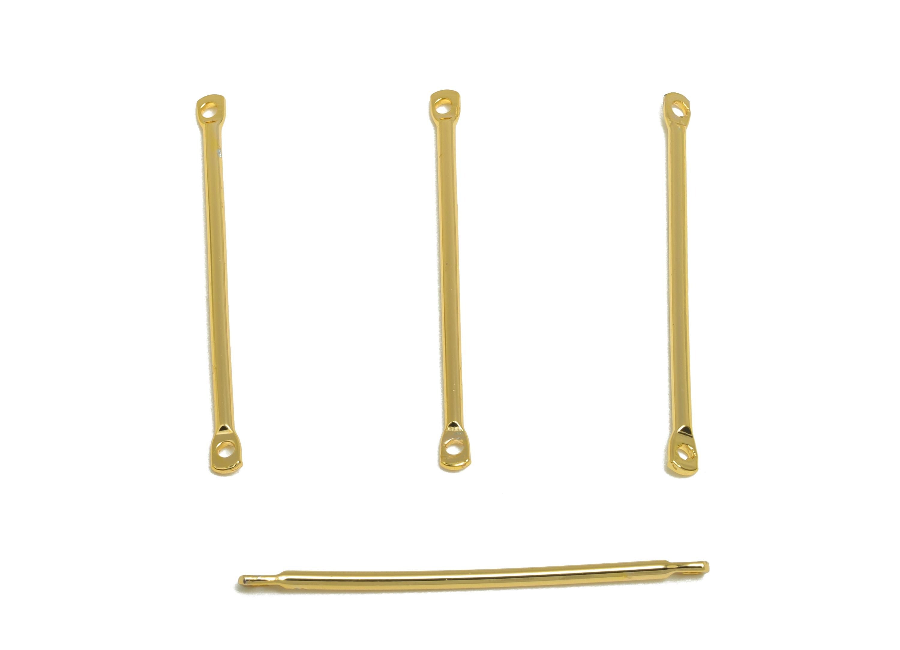1.2*30mm Gold Bar Earring Connector - Brass Metal Link Component - Vertical Stick Design - Gold Jewelry - 18K Real Gold Plated - RGP10183 - DOMEDBAZAAR