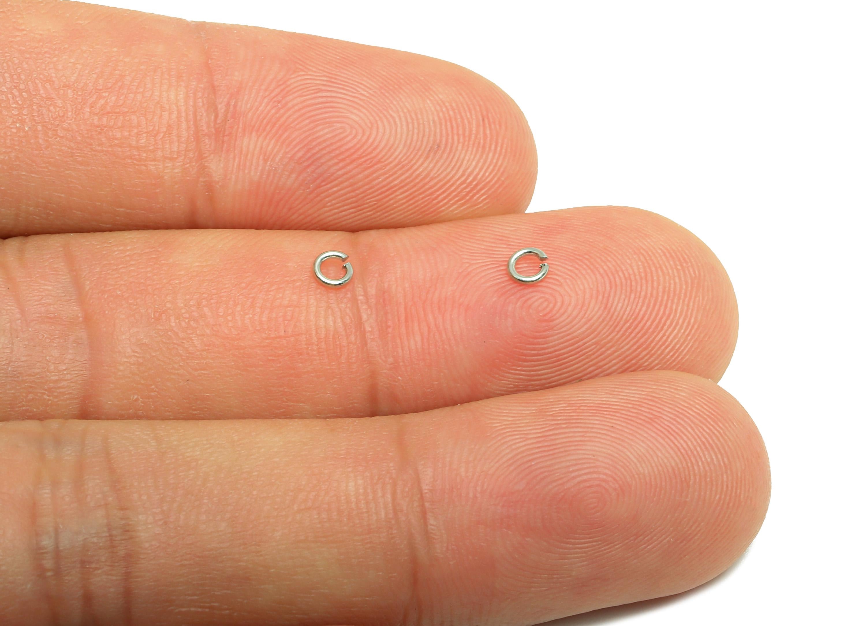 3*0.6mm Brass Jump Rings Charm - Brass Jump Rings Connector - Jump Ring For Jewelry Making - 18k Real White Gold Plated - RGP10216-3*0.6 - DOMEDBAZAAR