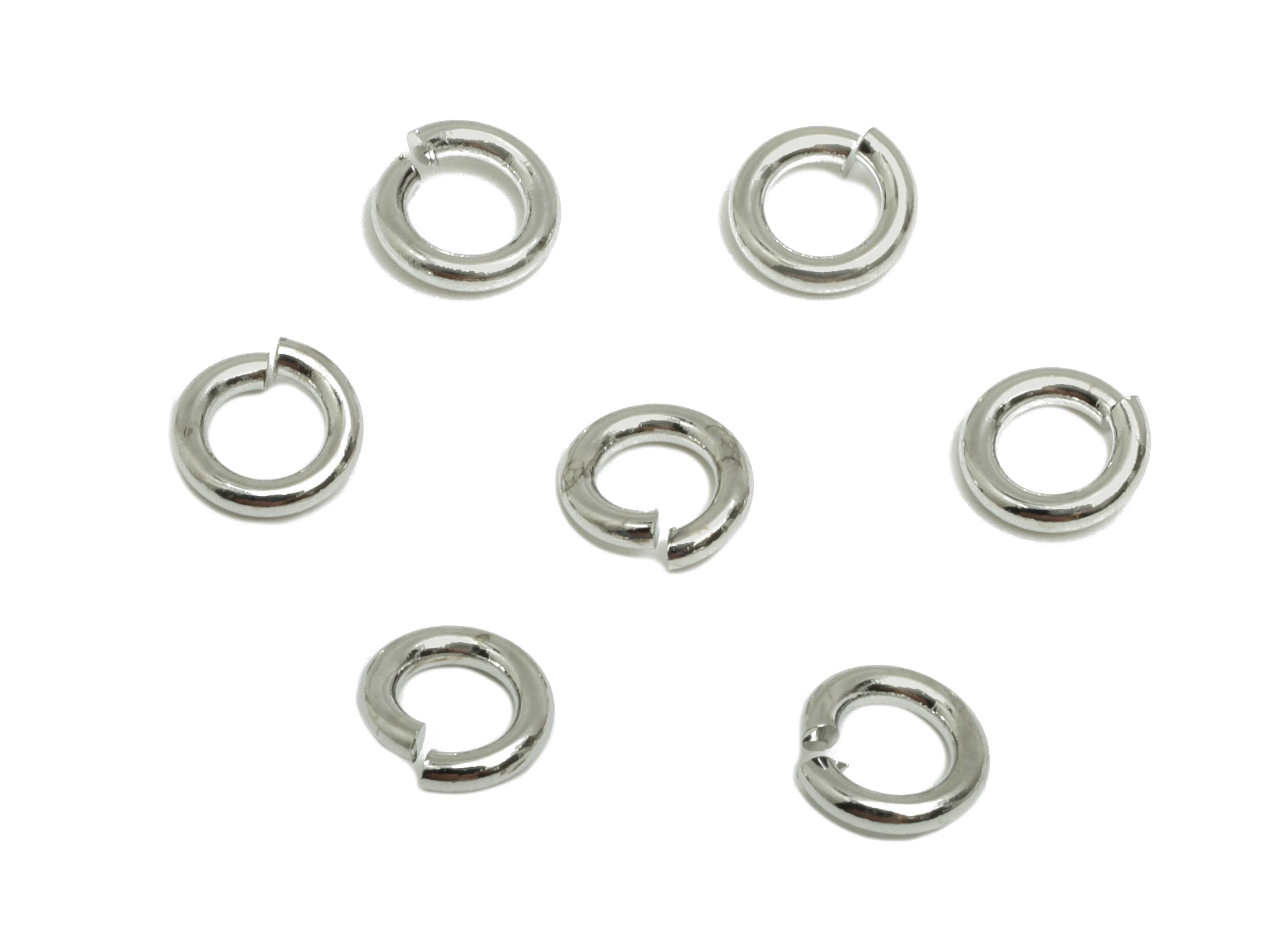 5*1mm Brass Jump Rings Charm - Brass Jump Rings Connector - Jump Ring For Jewelry Making - 18k Real White Gold Plated - RGP10216-5*1 - DOMEDBAZAAR