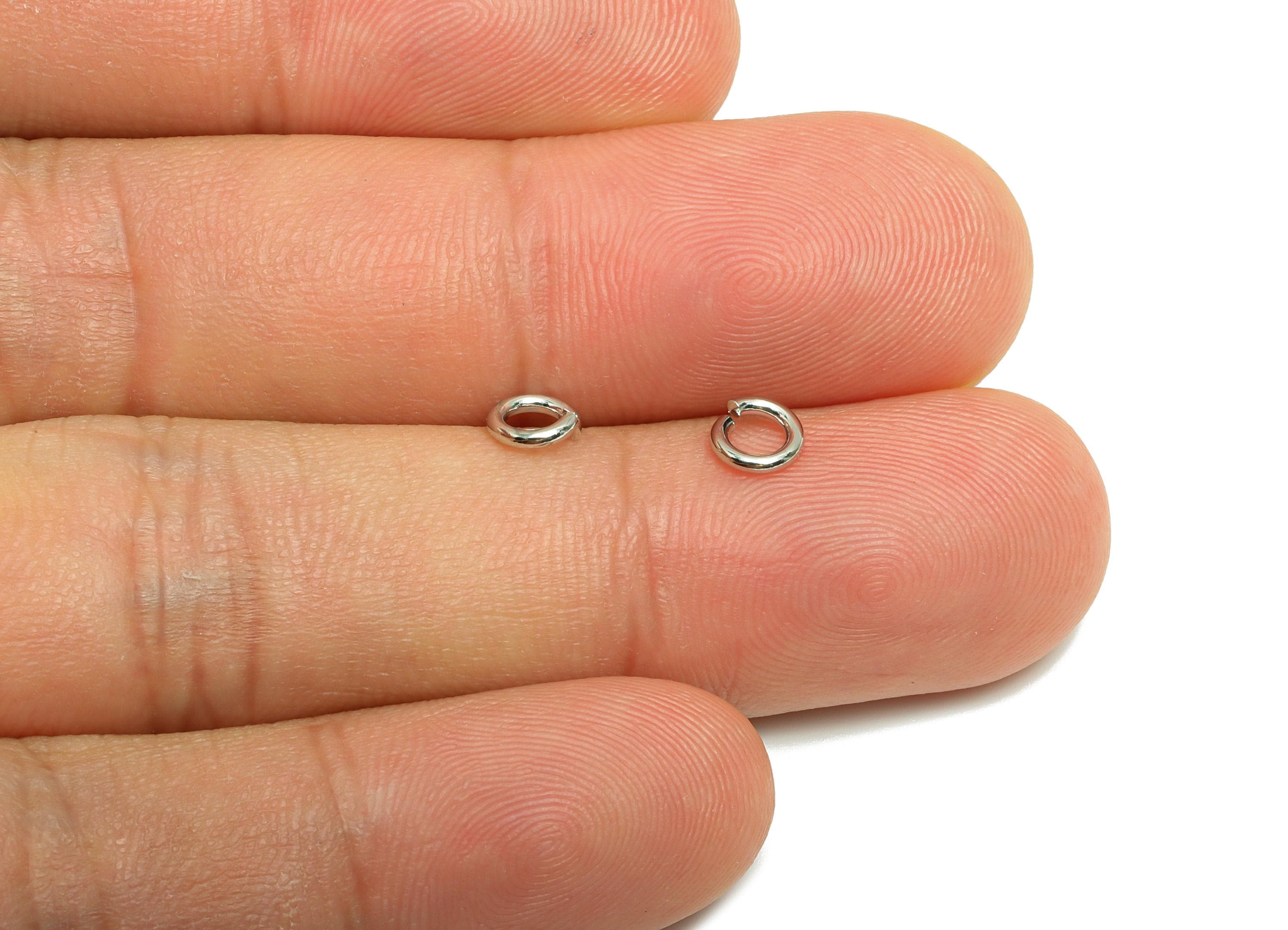 5*1mm Brass Jump Rings Charm - Brass Jump Rings Connector - Jump Ring For Jewelry Making - 18k Real White Gold Plated - RGP10216-5*1 - DOMEDBAZAAR