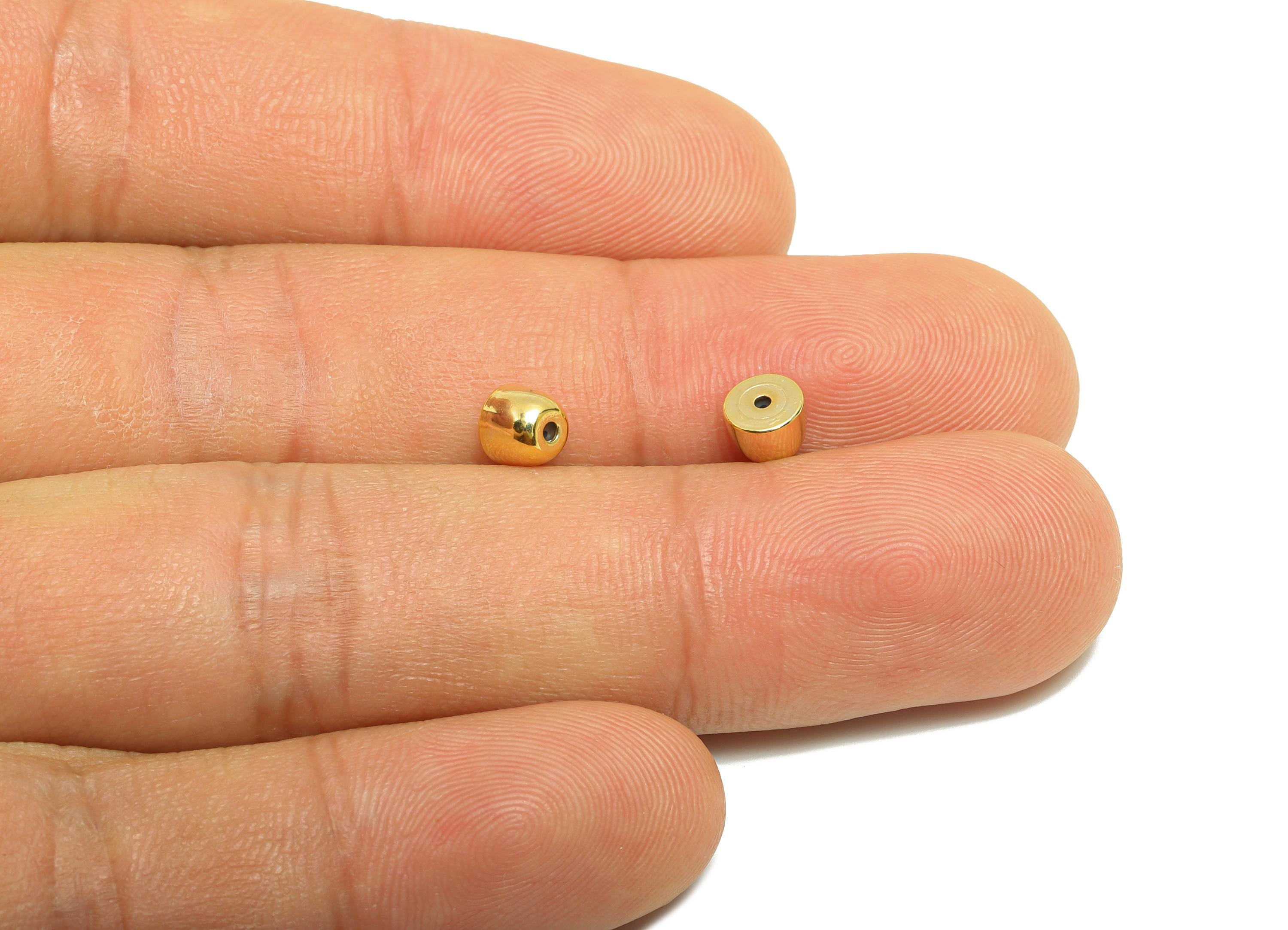 Brass Conical Earring Stopper - Gold Secure Earring Backs - Mini Conical Used as Earring Finding - 18K Real Gold Plating - 4x5x4mm - RGP8887 - DOMEDBAZAAR