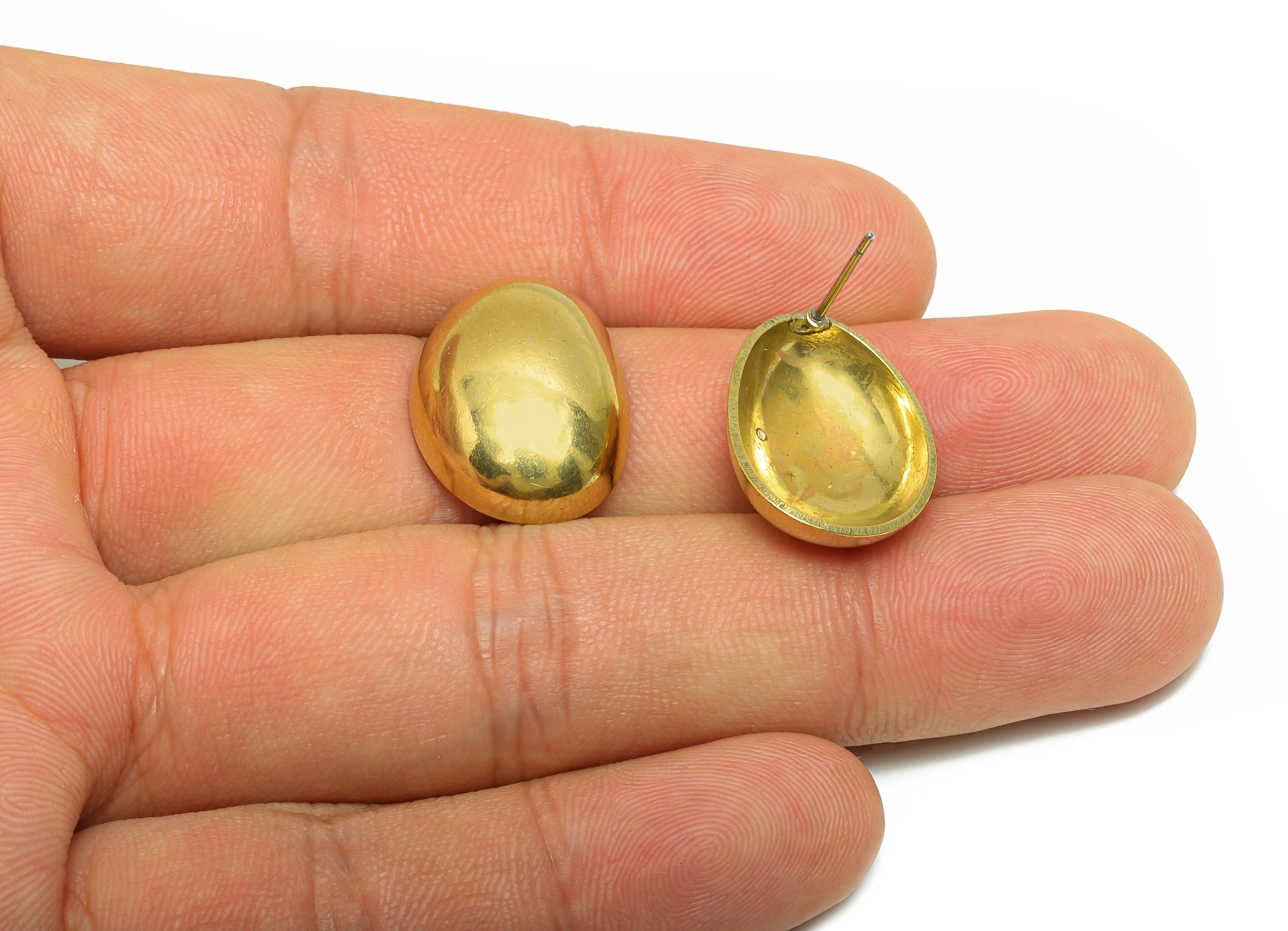 Brass Earring Post - Brass Half-Dome Stud Earring - Minimalist Elegant Earring - Fashion Earring - Minimalist Jewelry - 20x15x5mm - PP10937 - DOMEDBAZAAR