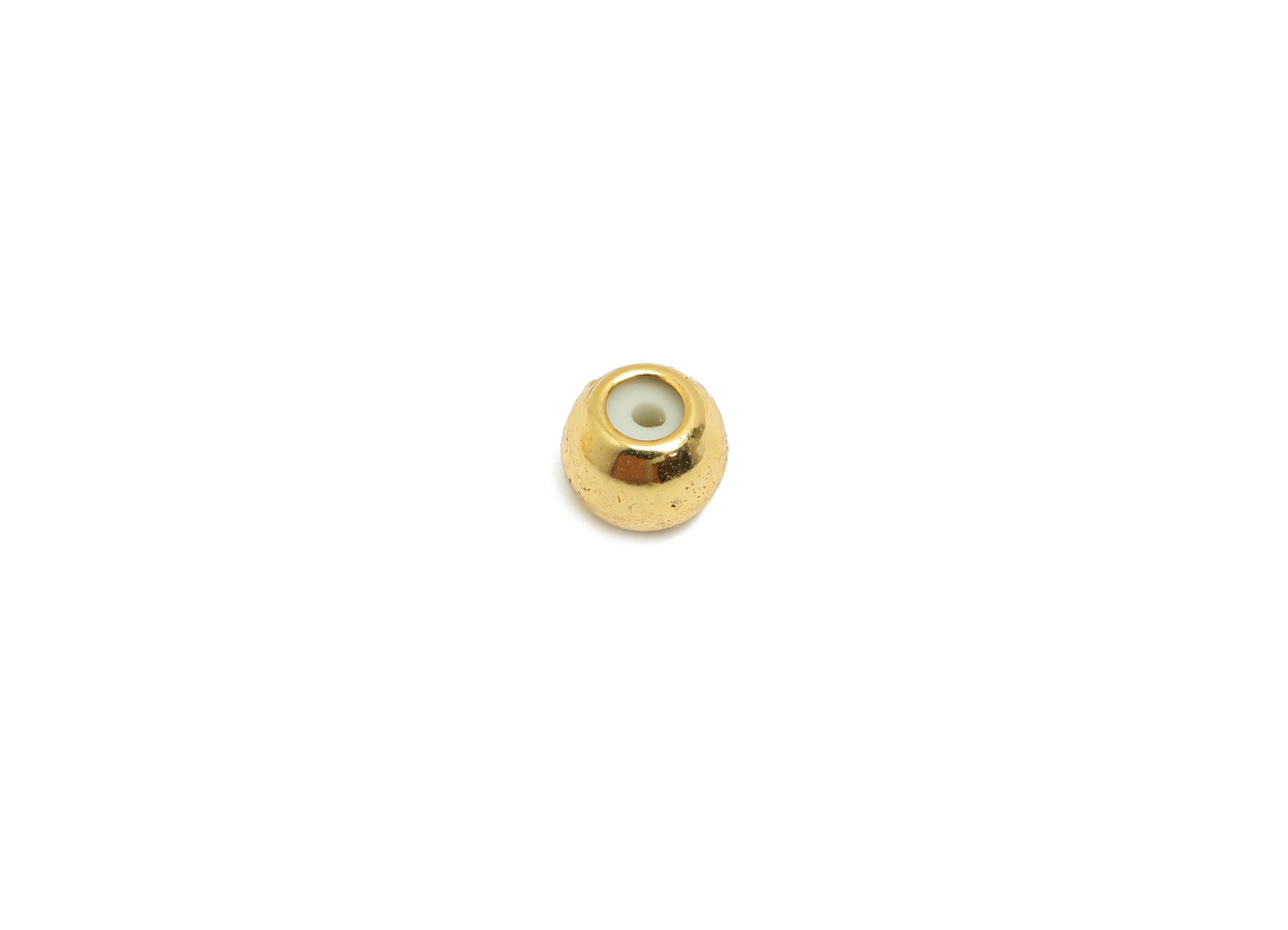6*1.2 Silica Gel Rubber Earring Back - Brass Rubber Earring Stopper Nuts - Rubber Earring - 18K Real Gold Plating - 5.73x5x4mm - RGP8637 - DOMEDBAZAAR
