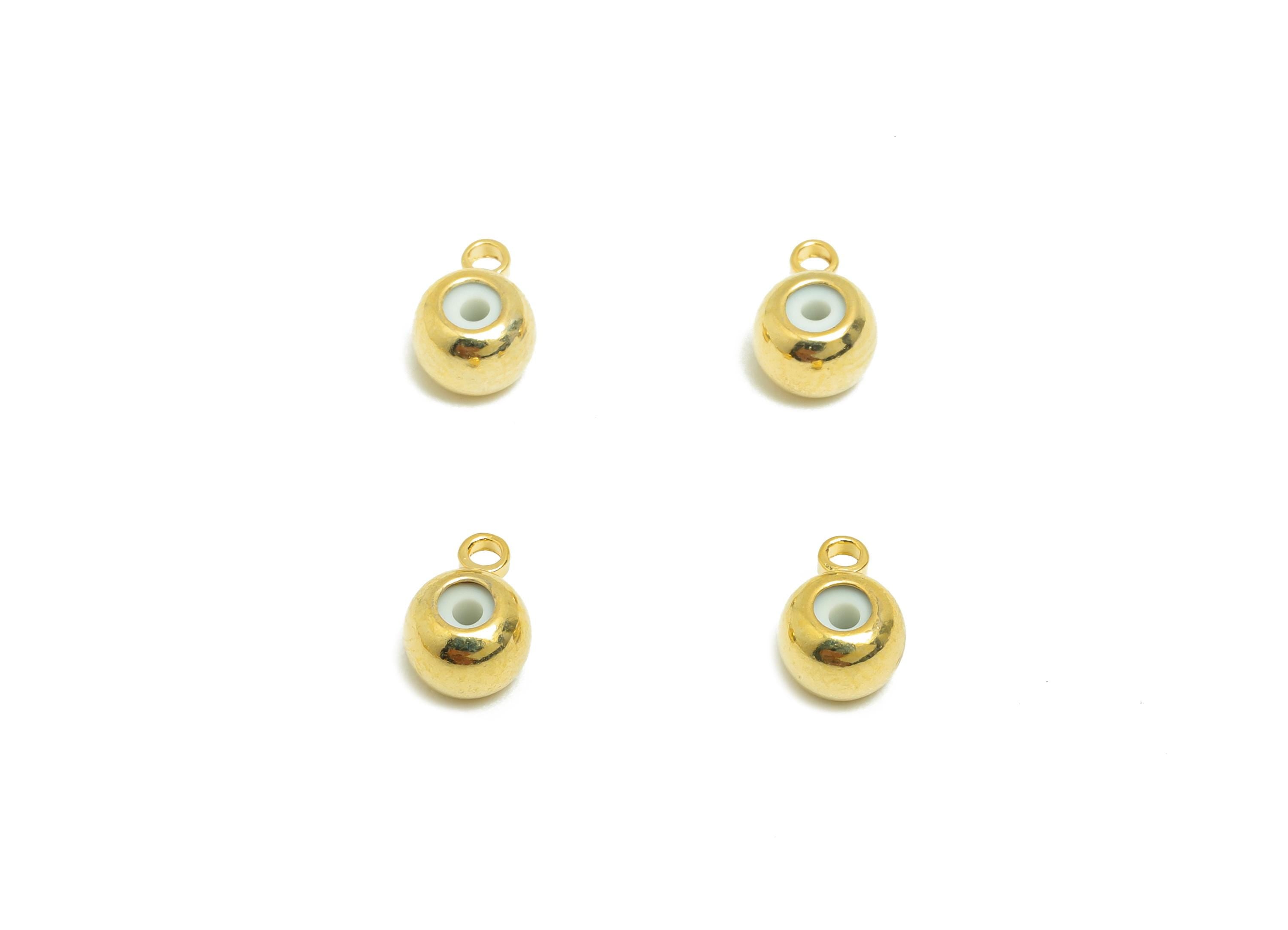 Rubber Earring Back with Loop - Brass Rubber Earring Stopper Nuts - 18K Real Gold Plating - Silica Gel Post Back - 6x4x3mm - RGP8641 - DOMEDBAZAAR