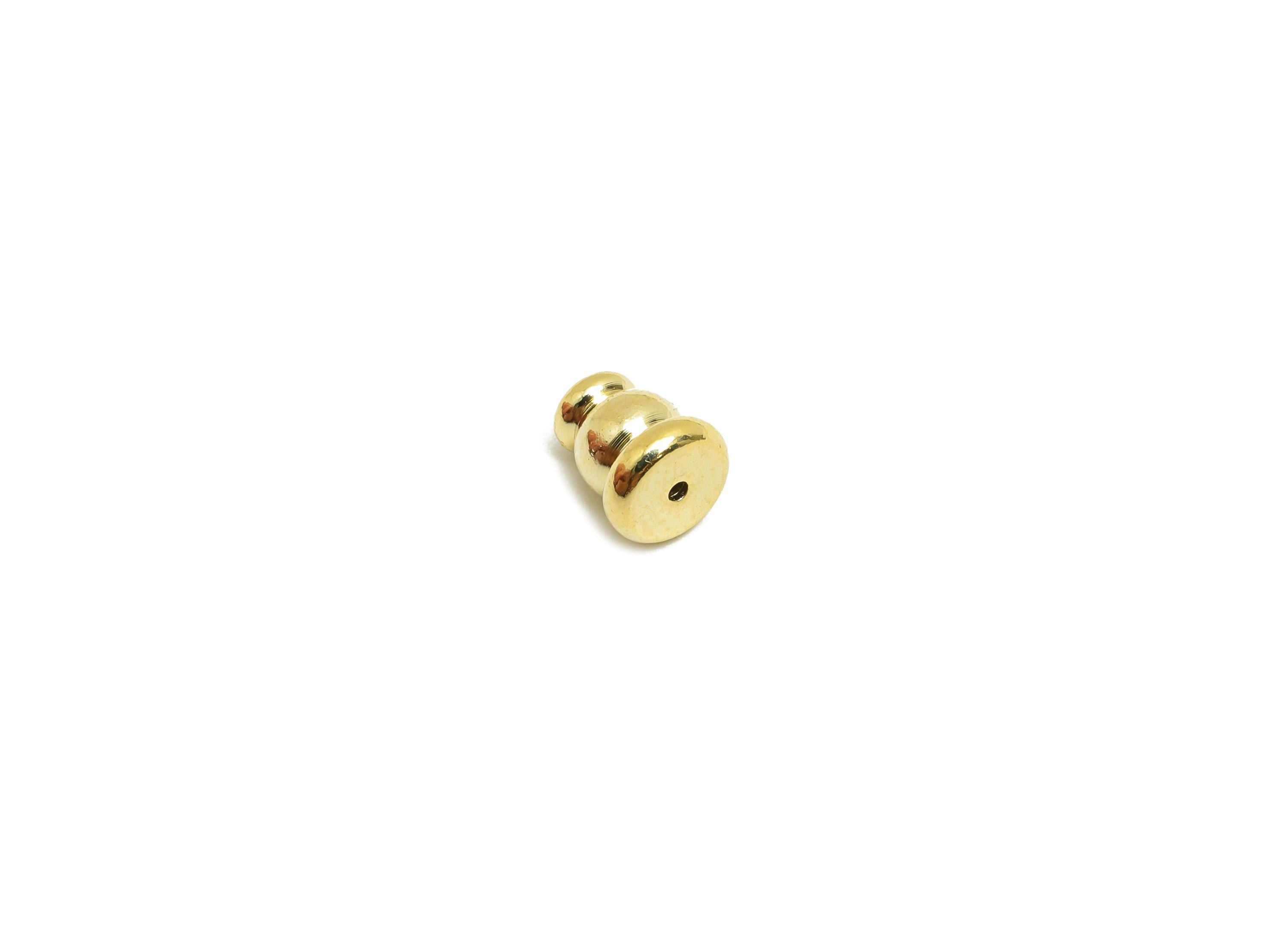 5.5*7 Silica Gel Rubber Earring Back - Brass Rubber Earring Stopper Nuts - Button Rubber Earring - 18K Real Gold Plating - 6x5x6mm - RGP8646 - DOMEDBAZAAR