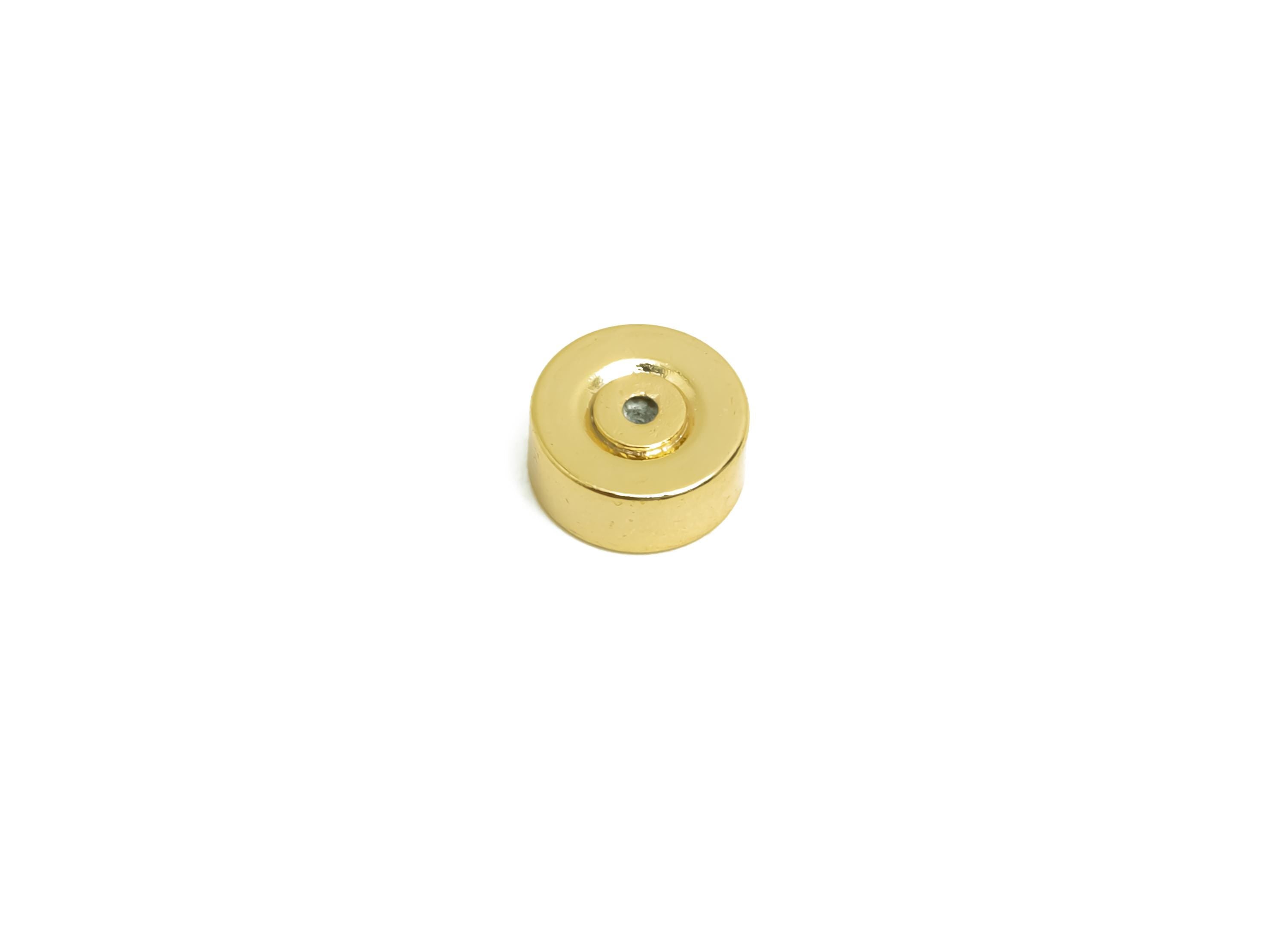 7*3 Silica Gel Rubber Earring Back - Brass Cylinder Rubber Earring Stopper Nuts - 18K Real Gold Plating - Post Back - 3.05x6.8x3mm - RGP8649 - DOMEDBAZAAR