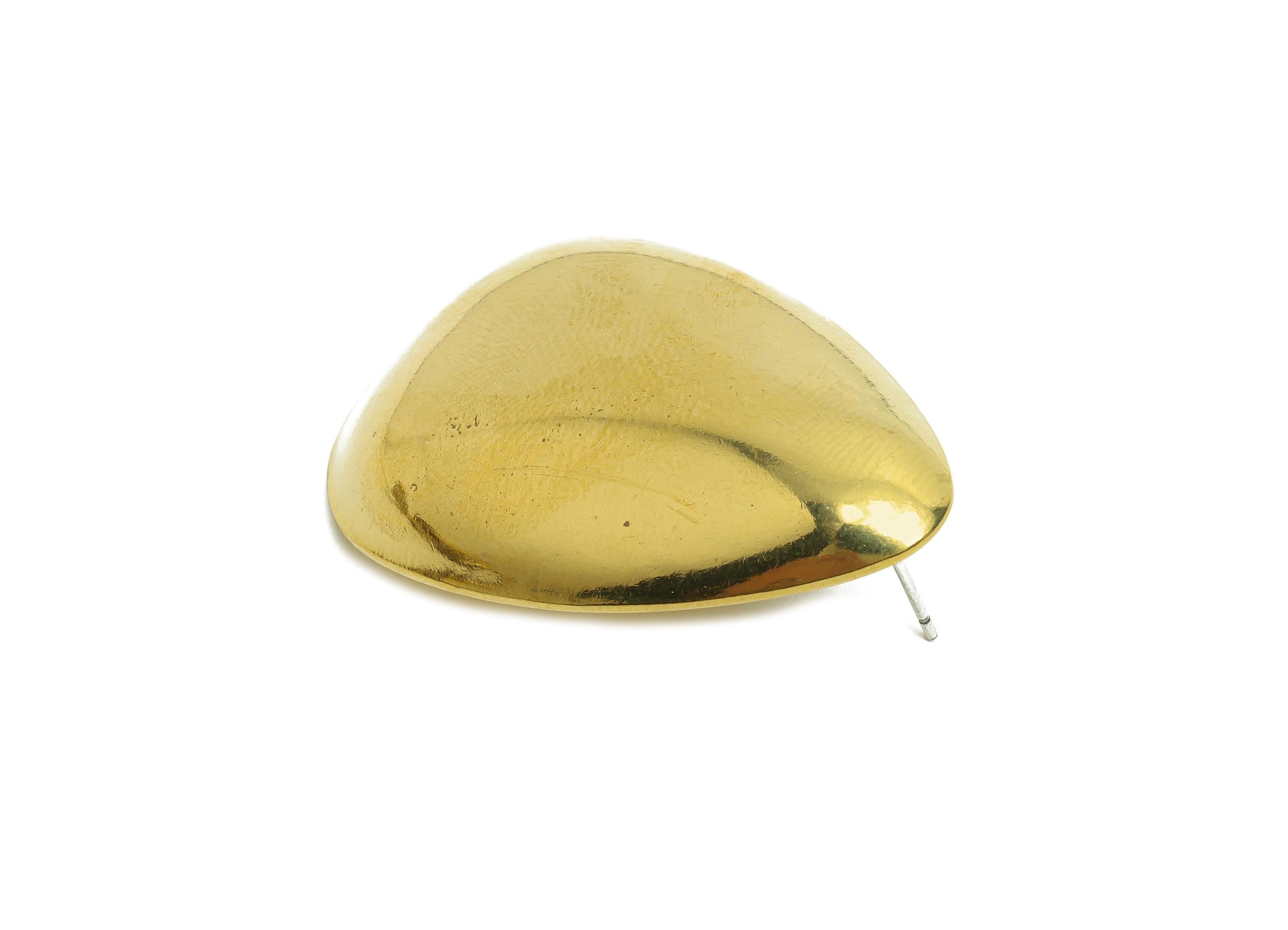 Sleek Teardrop Earring - Raw Brass Minimalist Teardrop Statement Earring - Minimalist Earring - Artistic Jewelry - 41.5x27x6.5mm - PP10794 - DOMEDBAZAAR