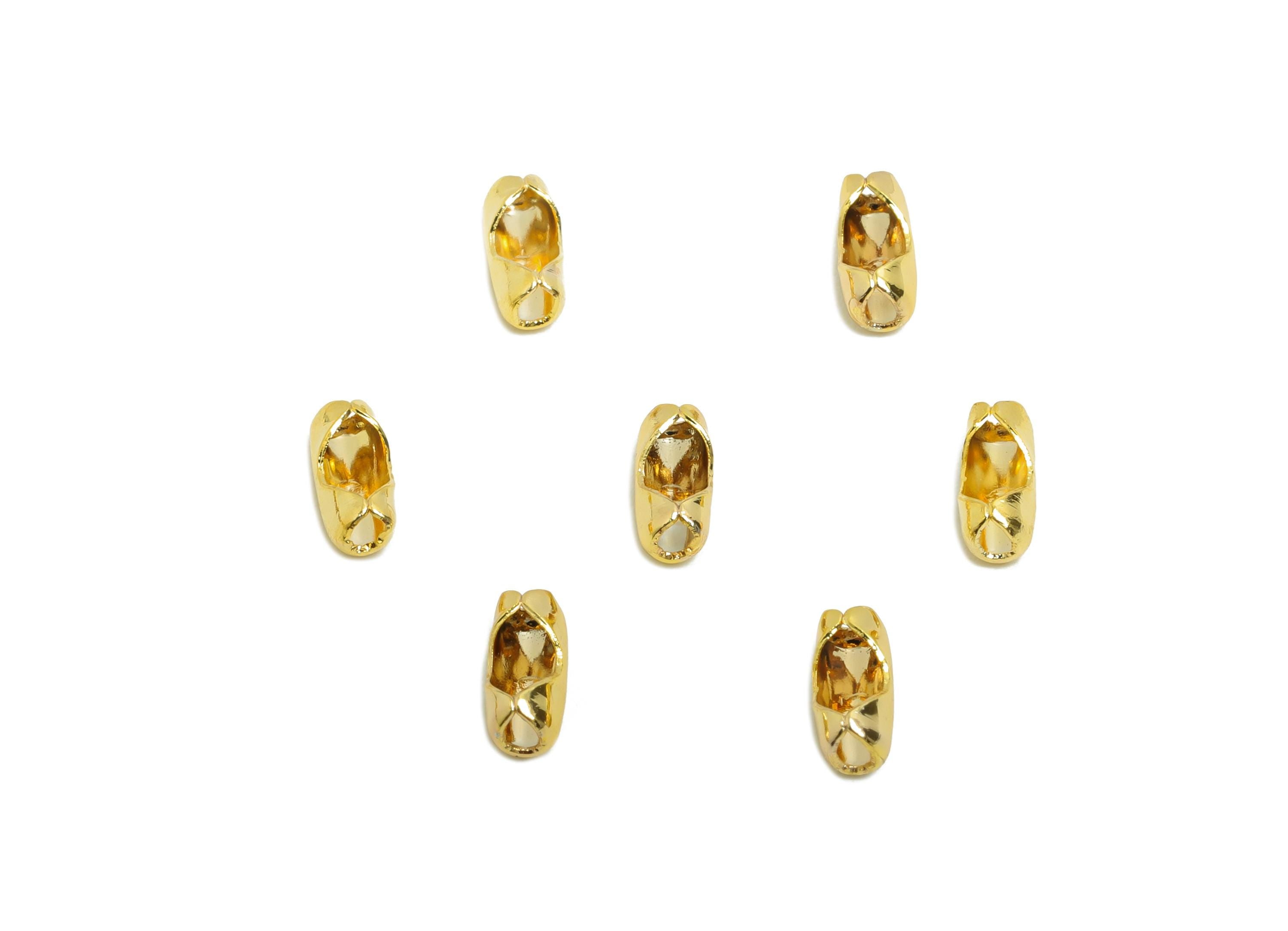 Brass Crimp Beads Charm - Brass Crimp Bead for Jewelry Making - Decorative Gold Spacer Bead for Bracelets and Necklace - 6x2x2mm-RGP10007 - DOMEDBAZAAR