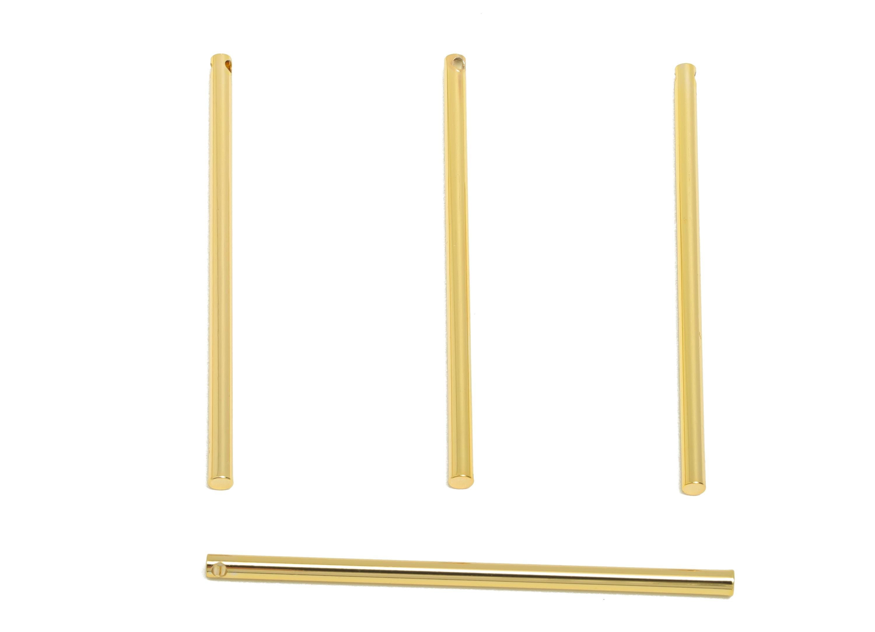 Brass Stick Earring Charm - Brass Bar Earring Charm - Wire Earring Charm - Stick Wire Charm - 18K Real Gold Plating - 45x2x2mm - RGP10181 - DOMEDBAZAAR
