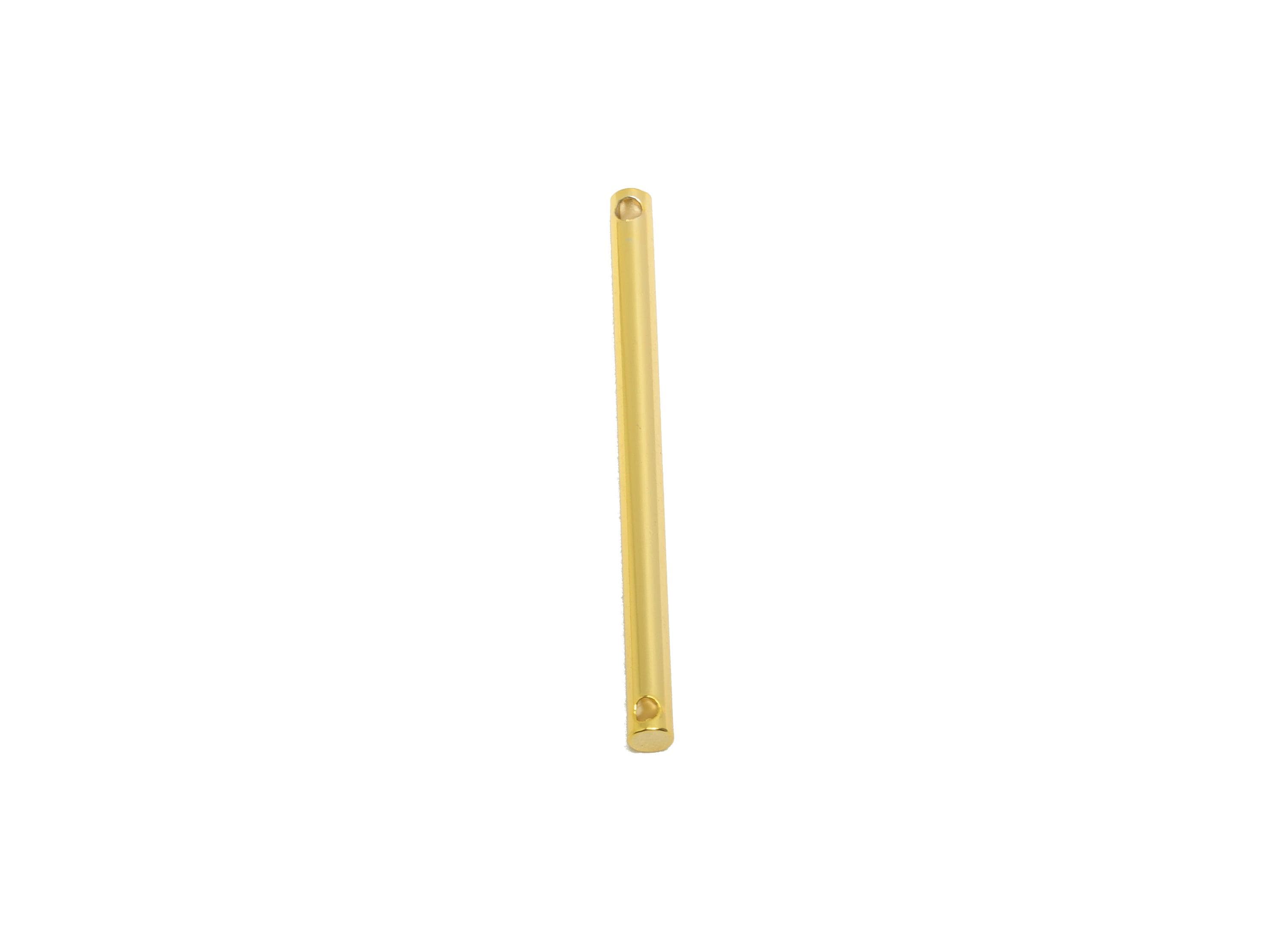 2.0*30mm Stick Earring Charm - Brass Minimalist Gold Bar Pendant - Bar Necklace Charms - Gold Jewelry- 18K Real Gold Plating - RGP10169 - DOMEDBAZAAR