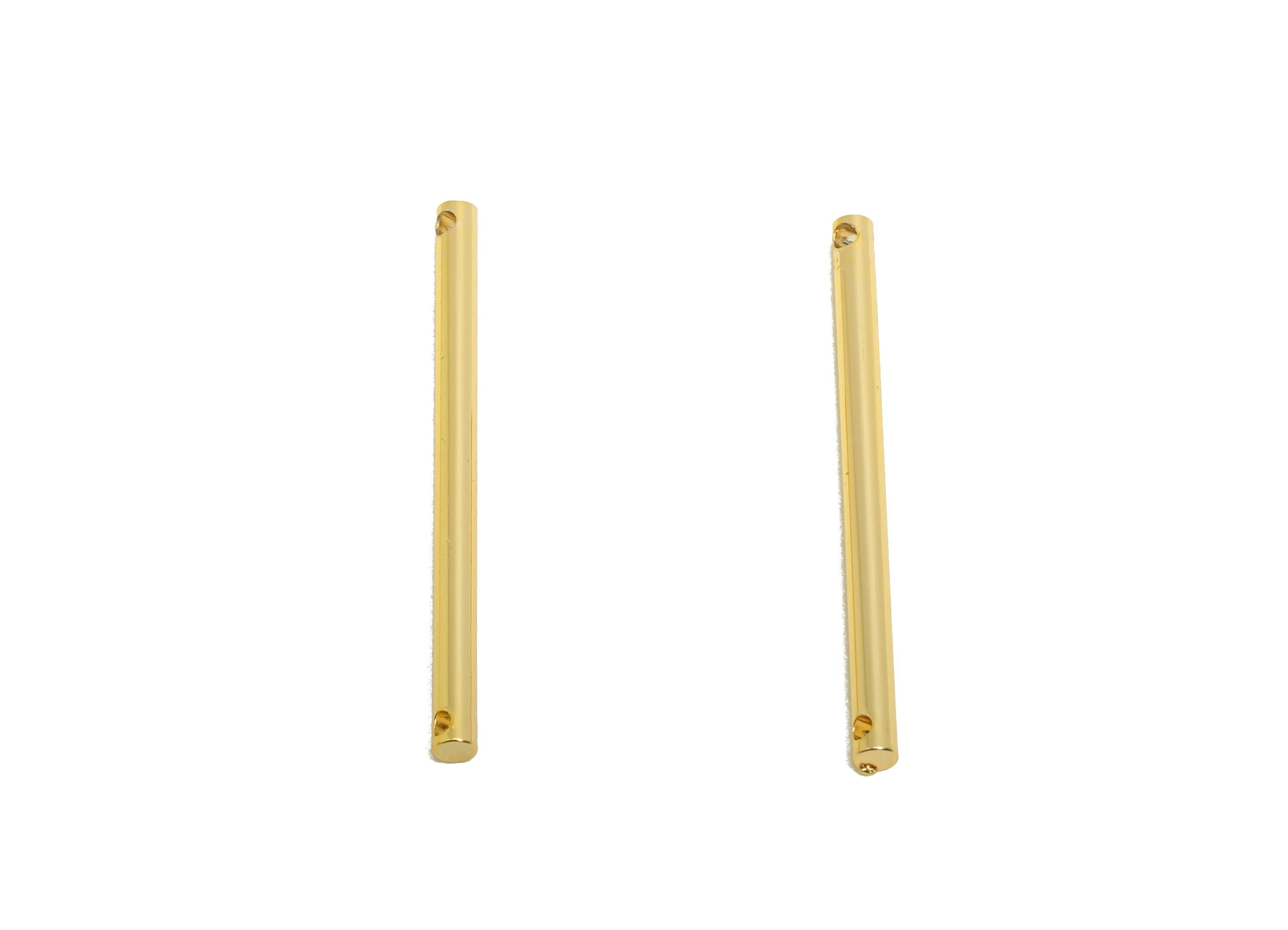 2.0*30mm Stick Earring Charm - Brass Minimalist Gold Bar Pendant - Bar Necklace Charms - Gold Jewelry- 18K Real Gold Plating - RGP10169 - DOMEDBAZAAR
