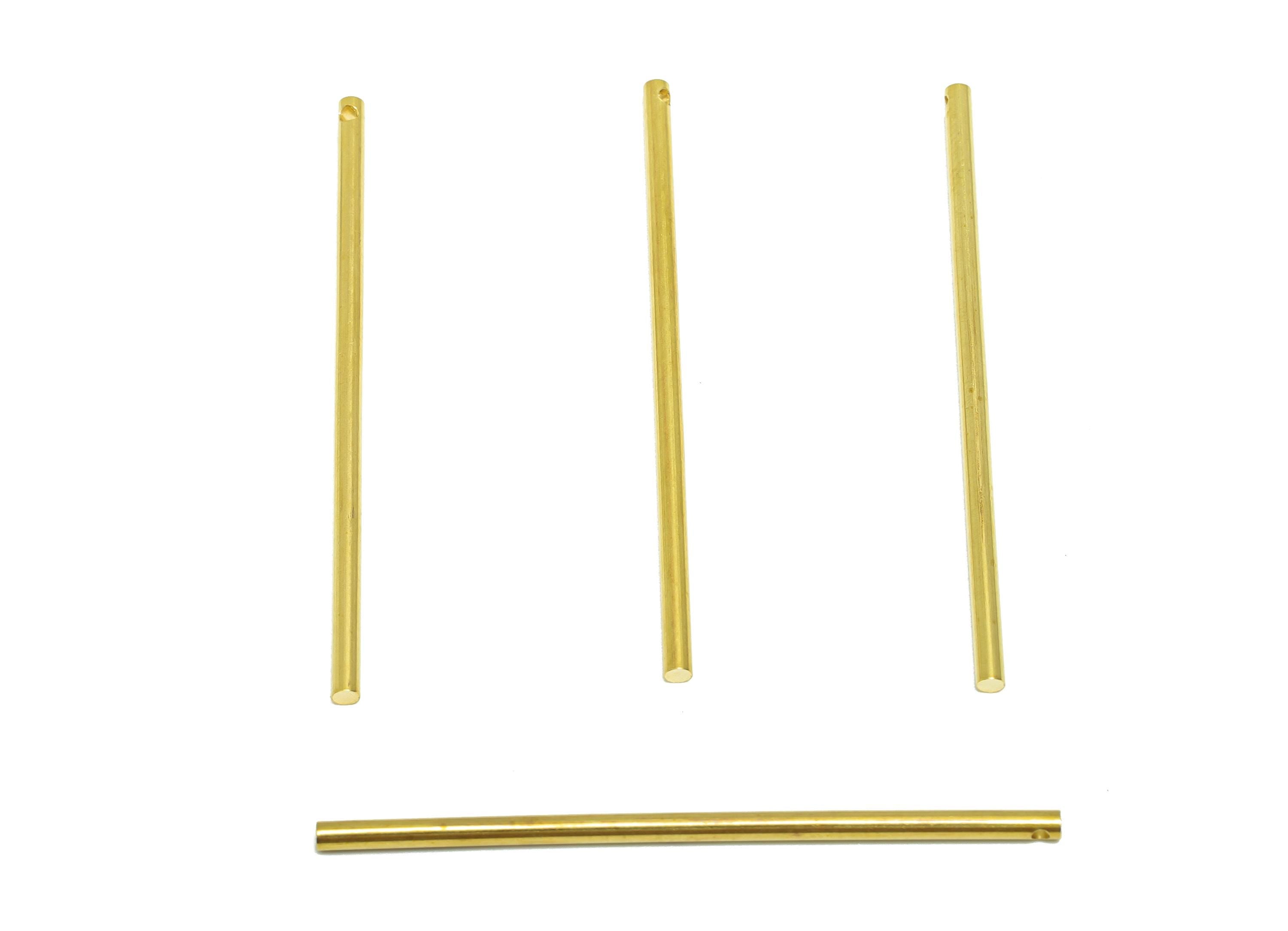 Sleek Stick Earring Charm - Brass Bar Earring Charm - Modern Jewelry Charm - Elegant Bar Jewelry - Chic Bar Accessories - 50x2x2mm - PP10894 - DOMEDBAZAAR