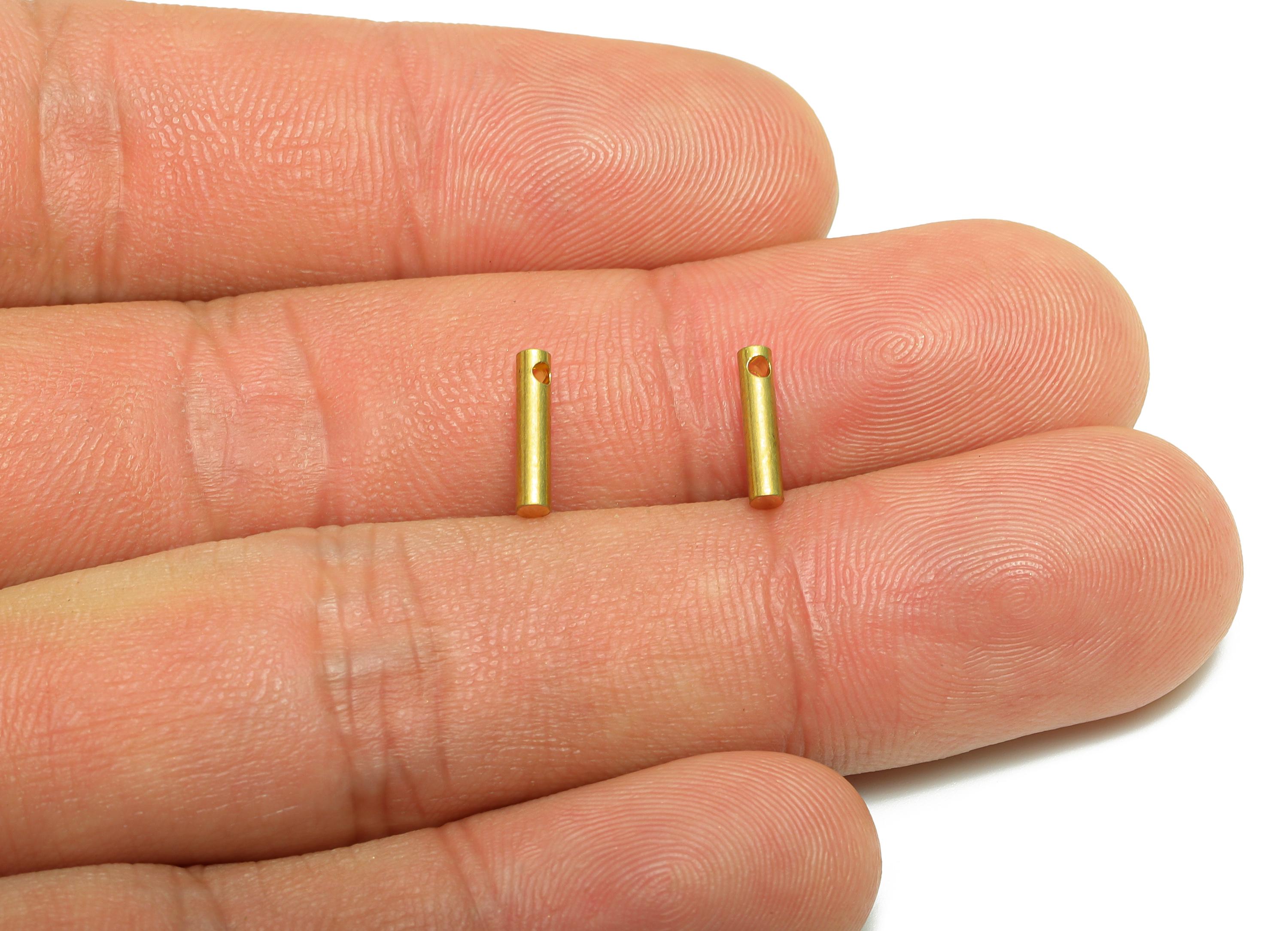 2.0*10mm Stick Earring Charm - Raw Brass Minimalist Bar Pendant - Bar Necklace Charms - Precision Rod - Crafting Supplies - PP10886 - DOMEDBAZAAR