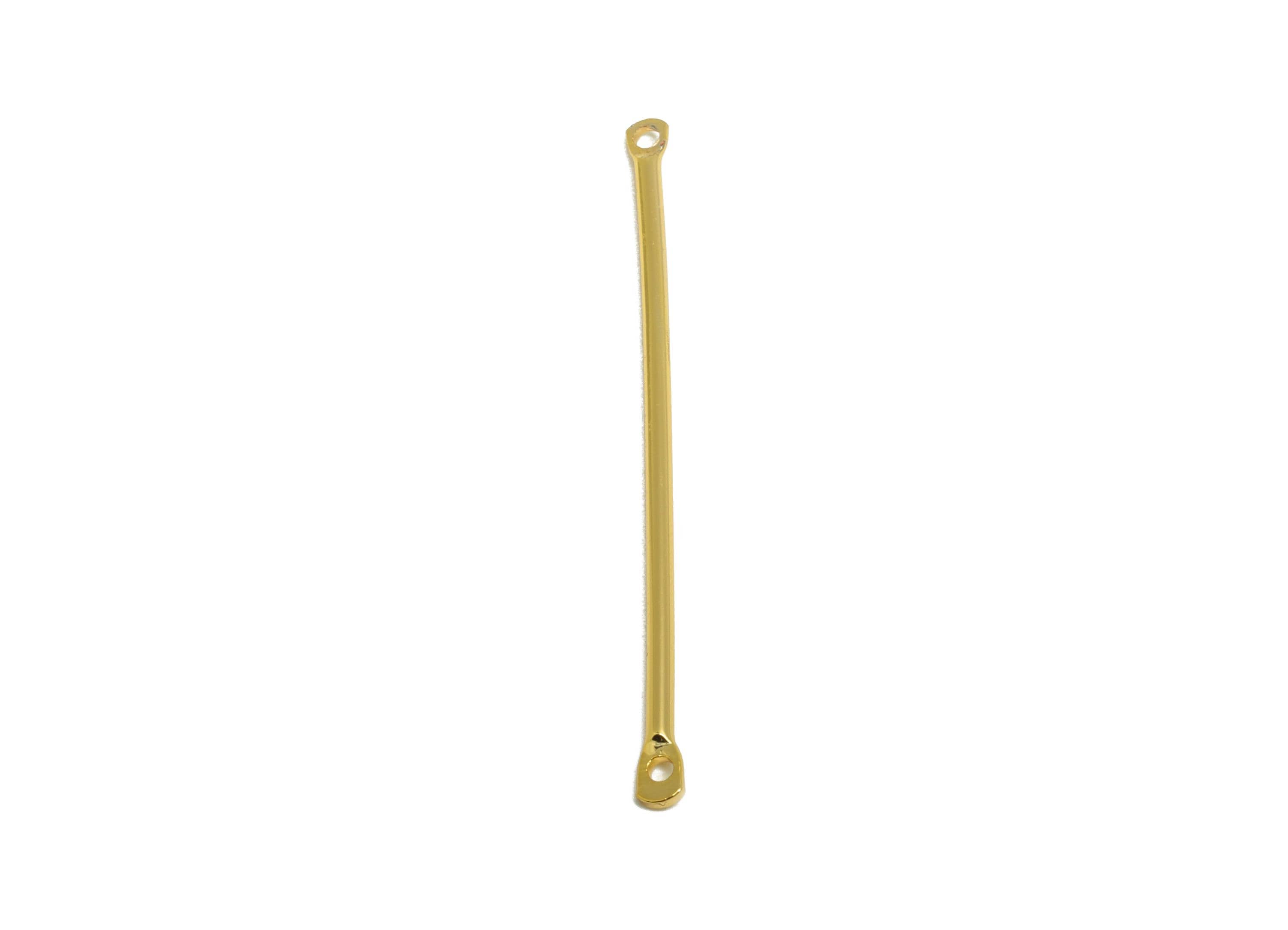 1.2*35mm Gold Bar Earring Connector - Brass Metal Link Component - Vertical Stick Design - Gold Jewelry - 18K Real Gold Plated - RGP10189 - DOMEDBAZAAR