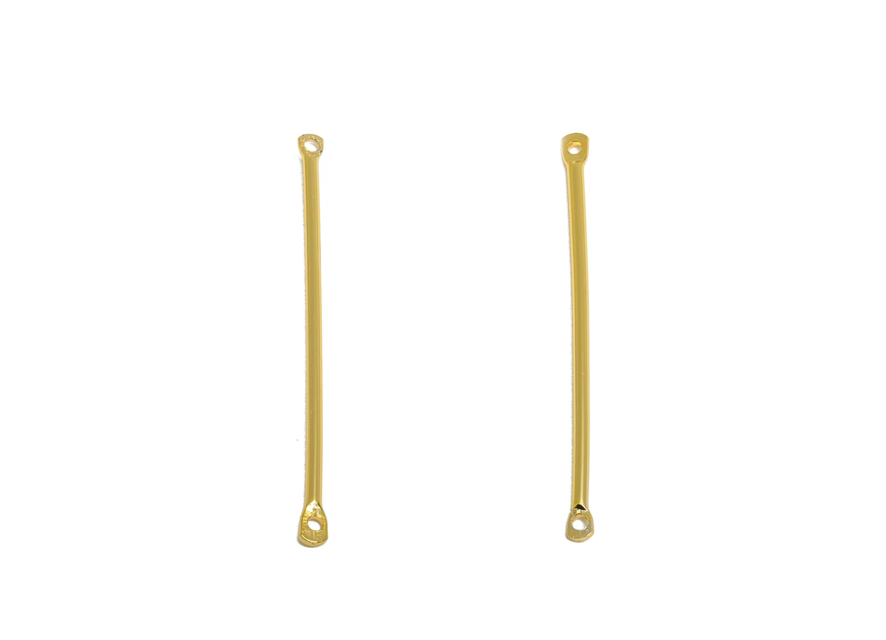 1.2*35mm Gold Bar Earring Connector - Brass Metal Link Component - Vertical Stick Design - Gold Jewelry - 18K Real Gold Plated - RGP10189 - DOMEDBAZAAR