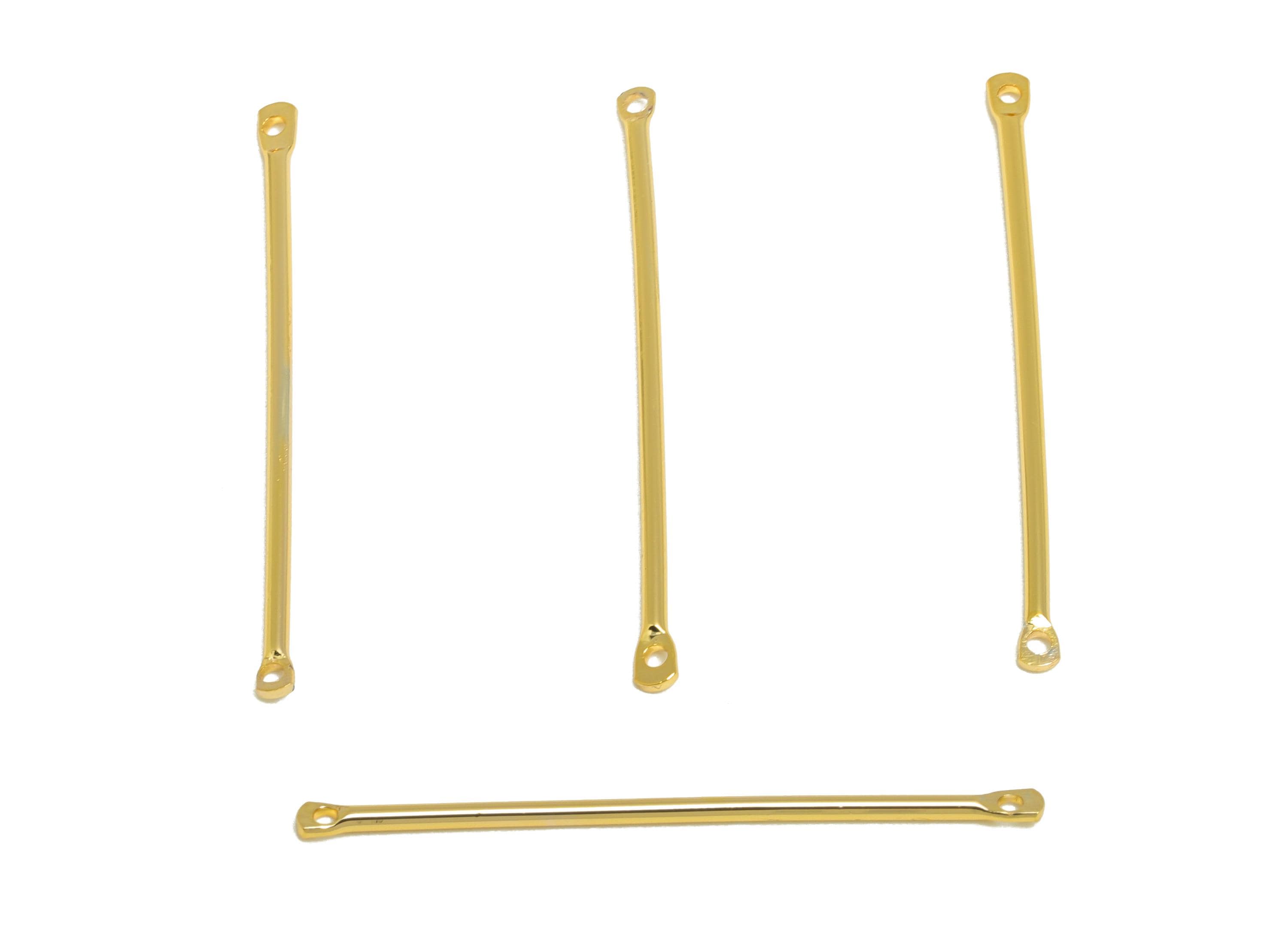 1.2*35mm Gold Bar Earring Connector - Brass Metal Link Component - Vertical Stick Design - Gold Jewelry - 18K Real Gold Plated - RGP10189 - DOMEDBAZAAR