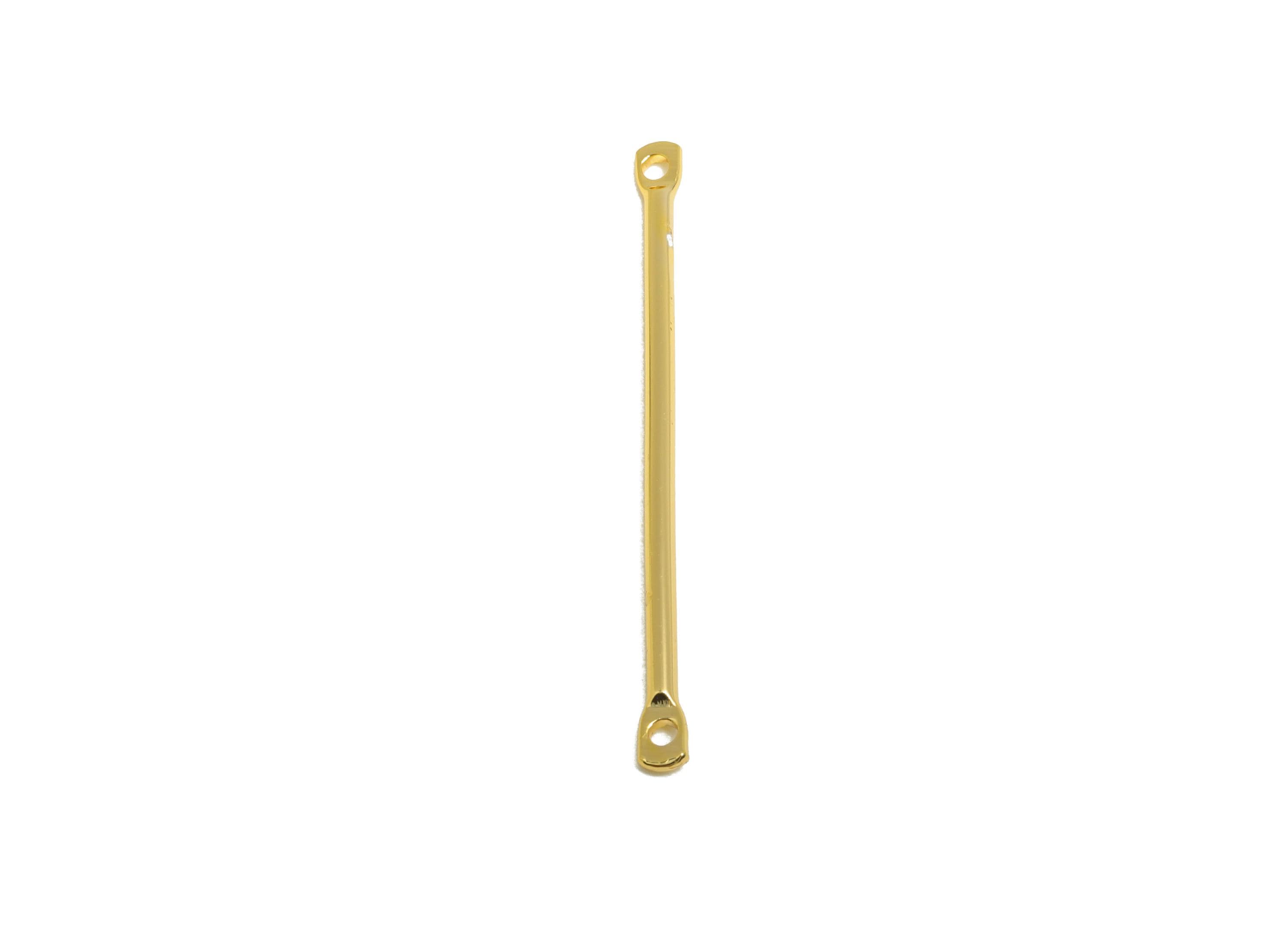1.2*30mm Gold Bar Earring Connector - Brass Metal Link Component - Vertical Stick Design - Gold Jewelry - 18K Real Gold Plated - RGP10183 - DOMEDBAZAAR