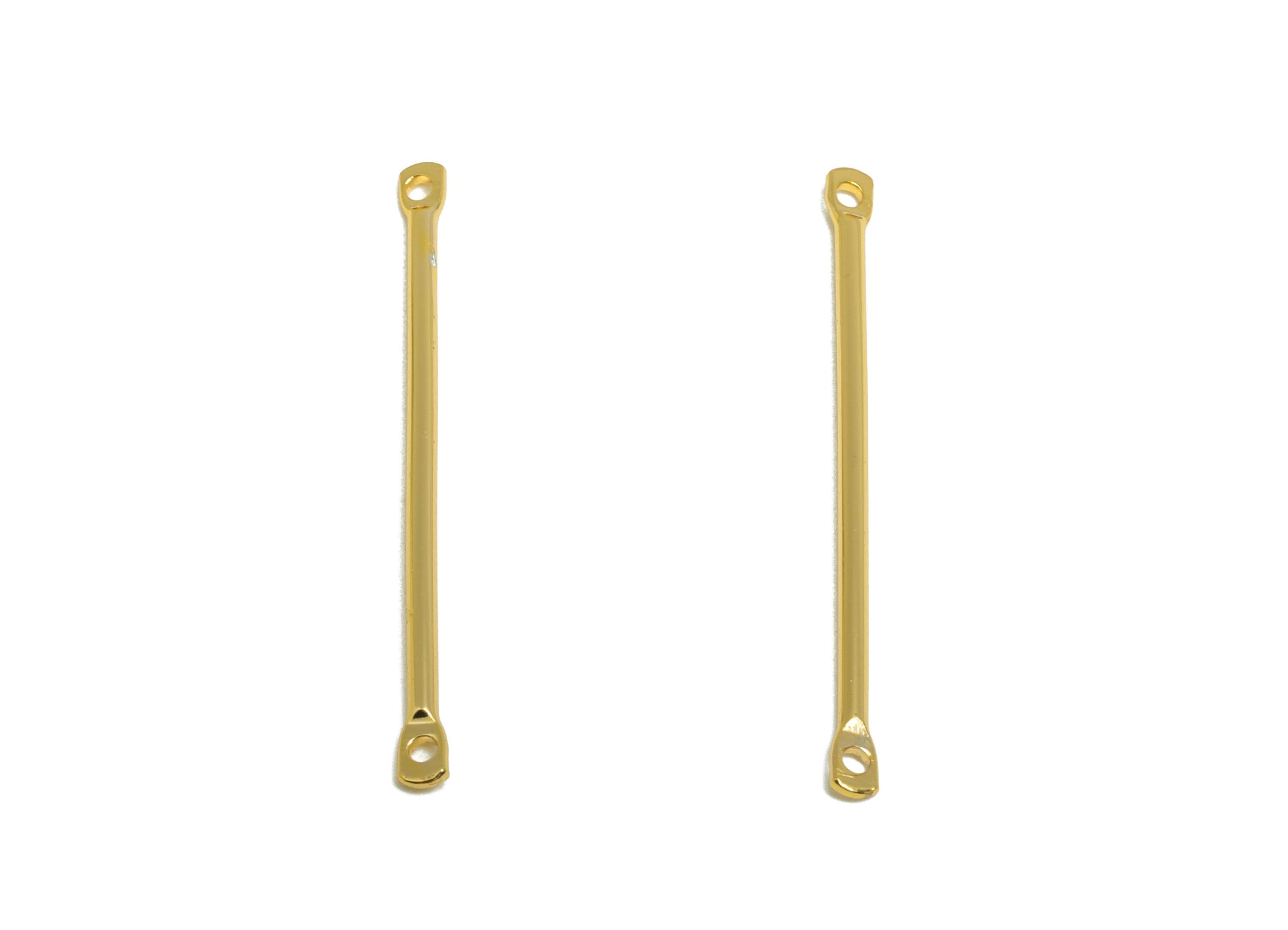 1.2*30mm Gold Bar Earring Connector - Brass Metal Link Component - Vertical Stick Design - Gold Jewelry - 18K Real Gold Plated - RGP10183 - DOMEDBAZAAR
