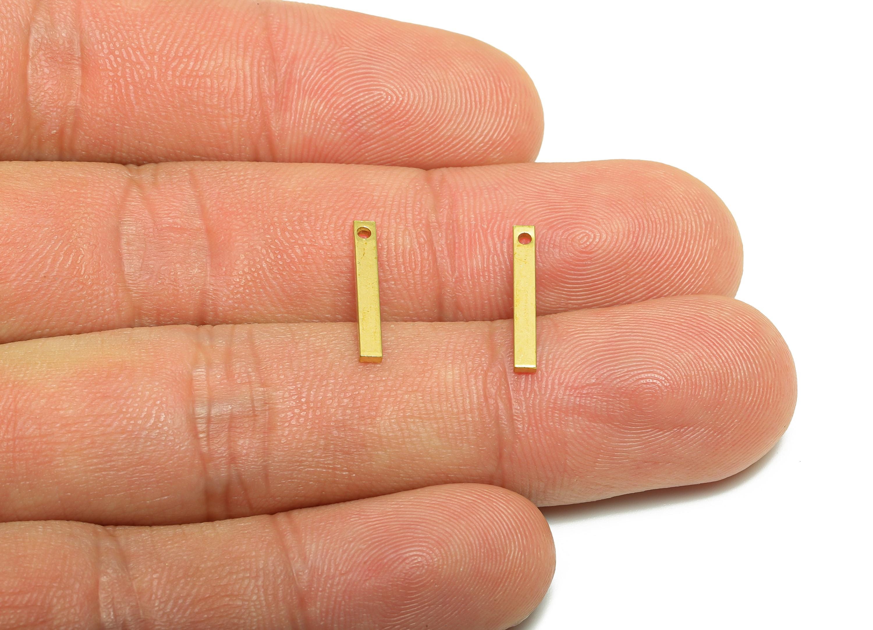 Brass Stick Earring Charm - Brass Bar Earring Charm - Rectangle Earring Charm - Crafting Supplies - Crafting Metal Bar - 15x2x1mm - PP10857 - DOMEDBAZAAR