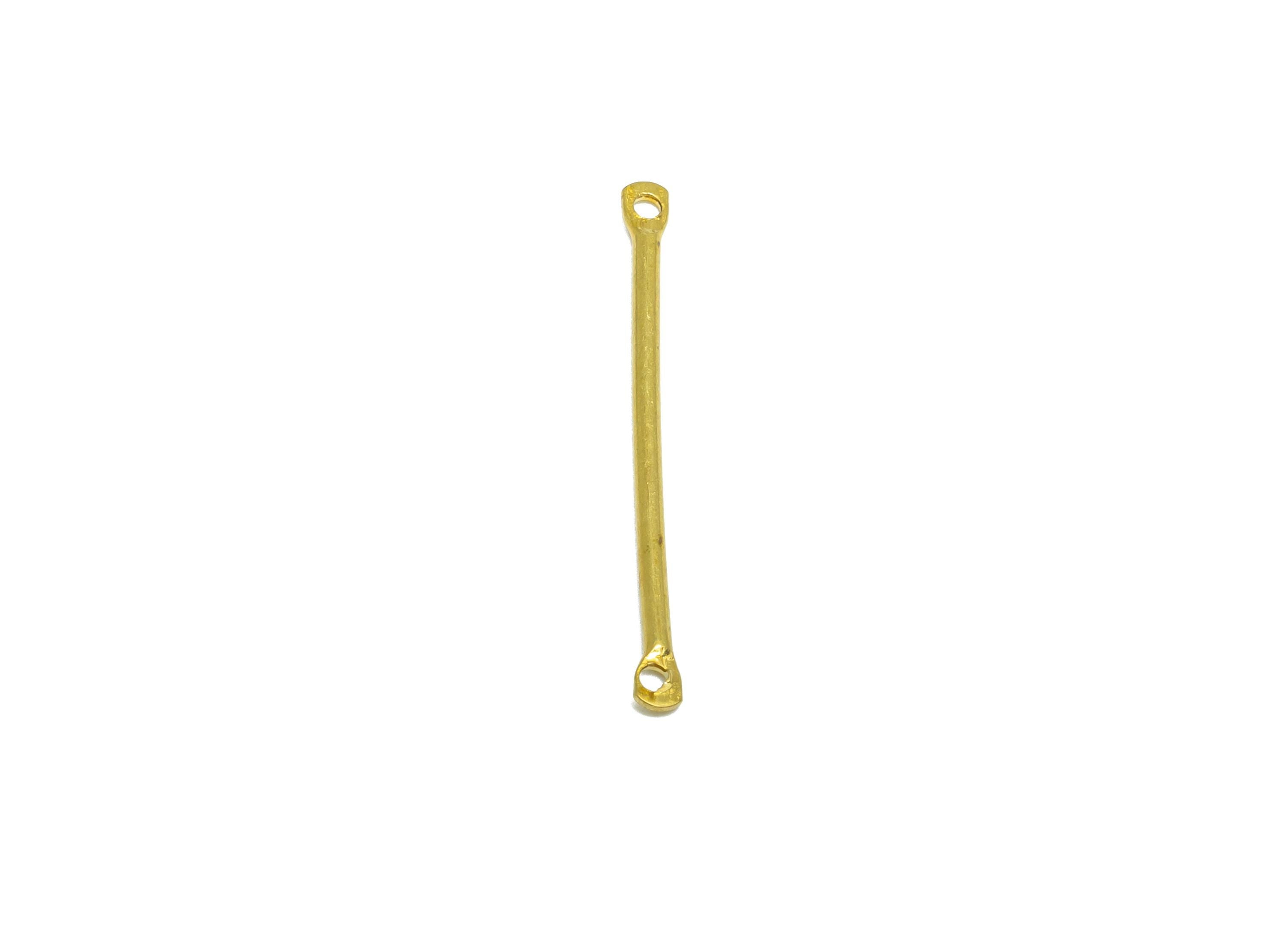 1.2*25mm Bar Earring Connector - Raw Brass Metal Link Component - Crafting Components - Metal Connector Pin - DIY Jewelry Supplies - PP10901 - DOMEDBAZAAR