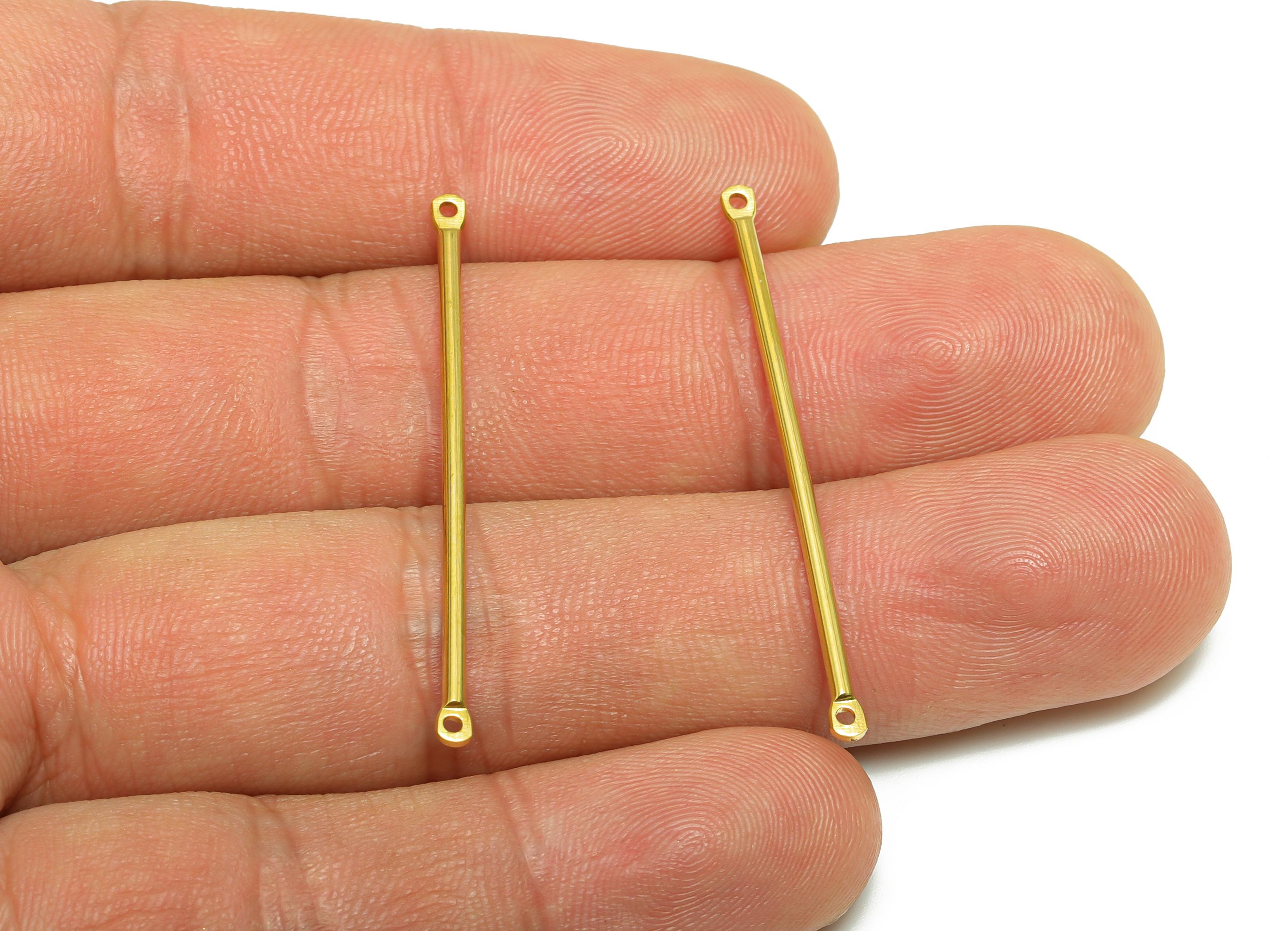 1.5*40mm Bar Earring Connector - Raw Brass Metal Link Component - Crafting Connector - Metal Connector Pin - DIY Jewelry Supplies - PP10896 - DOMEDBAZAAR