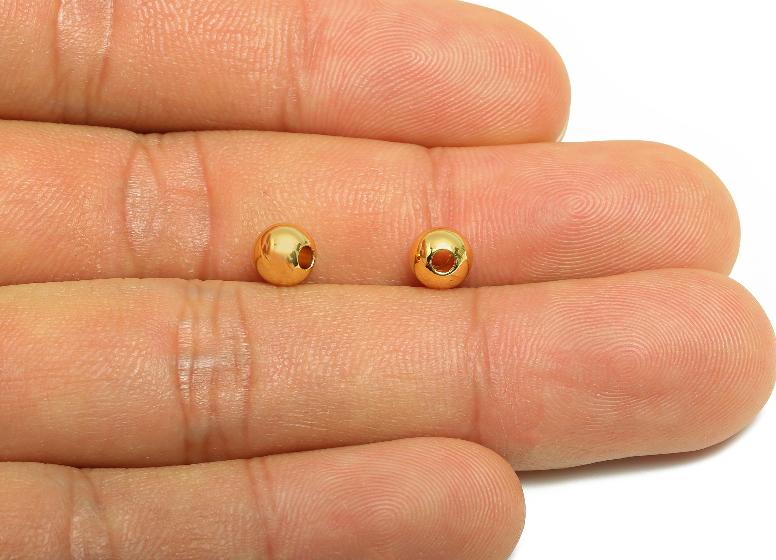 Brass Spacer Bead - Brass Round Faceted Beads for Jewelry Making - Gold Decorative Metal Craft Bead - Gold Jewelry - 5.7x5x5mm - RGP10288 - DOMEDBAZAAR