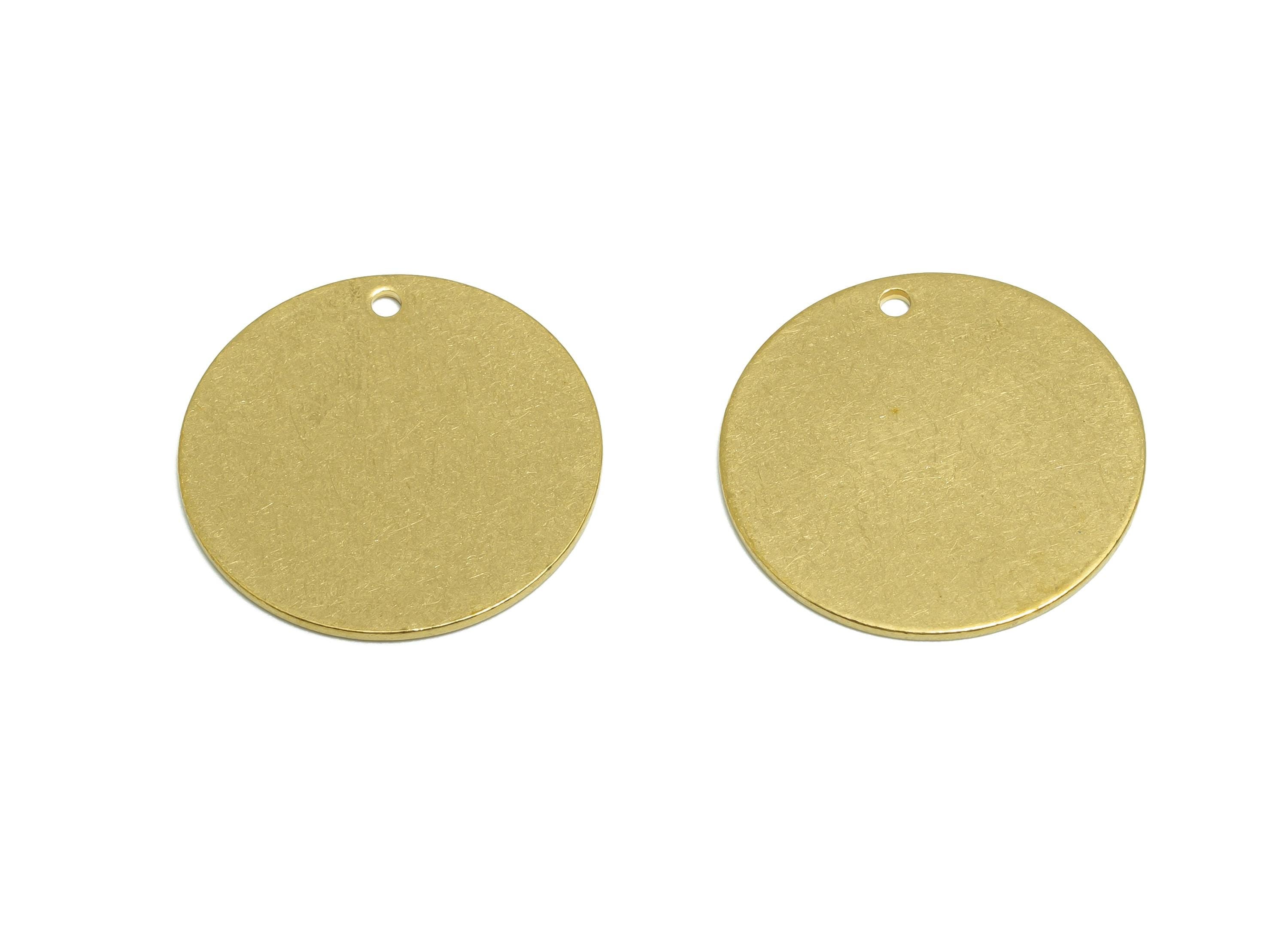 Brass Minimalist Earring Charm - Raw Brass Blank Pendant - Brass Customizable Jewelry - Fashion Jewelry Findings - 21x21x0.8mm - PP10974 - DOMEDBAZAAR