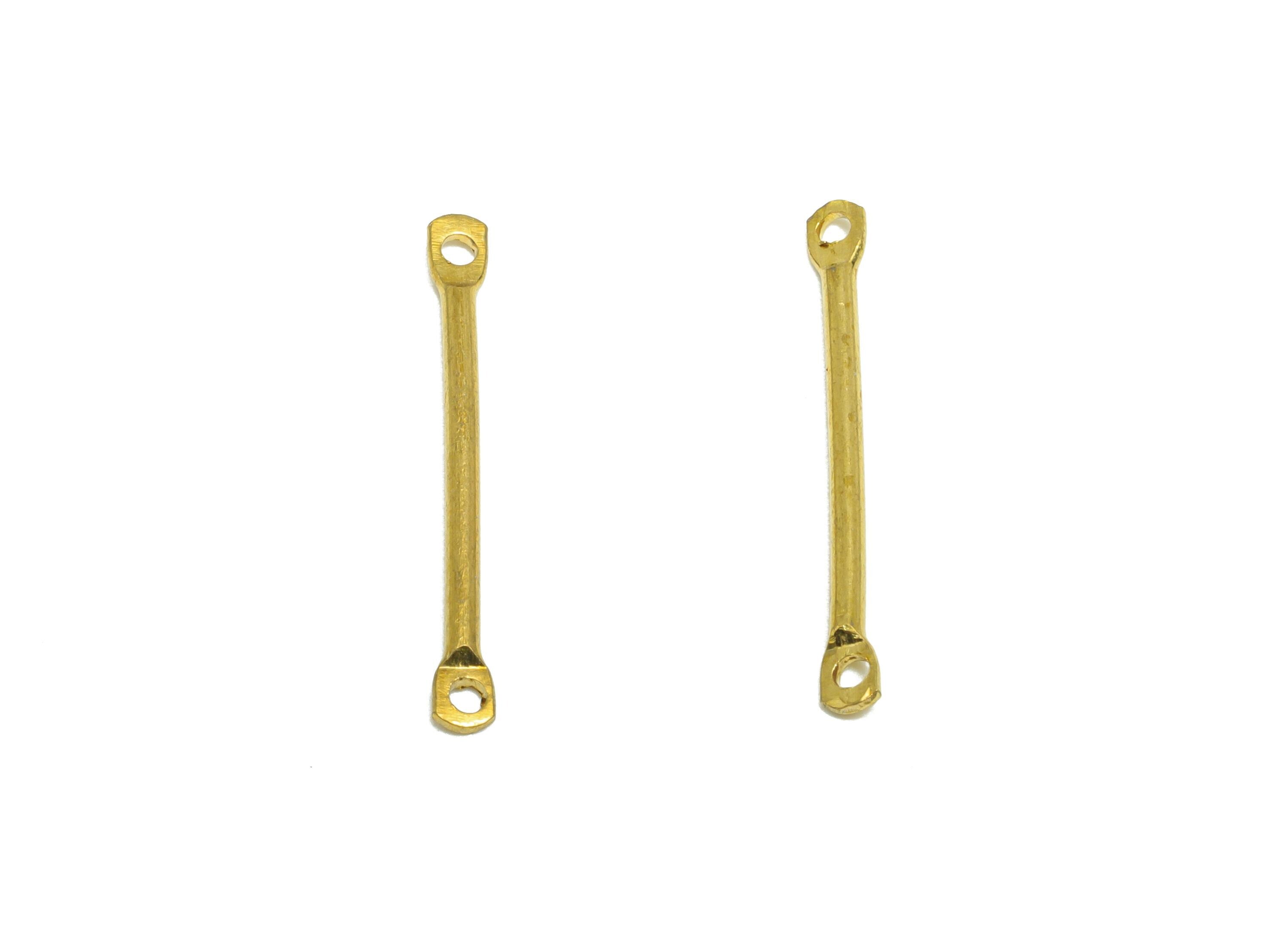 1.2*20mm Bar Earring Connector - Raw Brass Metal Link Component - Crafting Components - Metal Connector Pin - DIY Jewelry Supplies - PP10902 - DOMEDBAZAAR