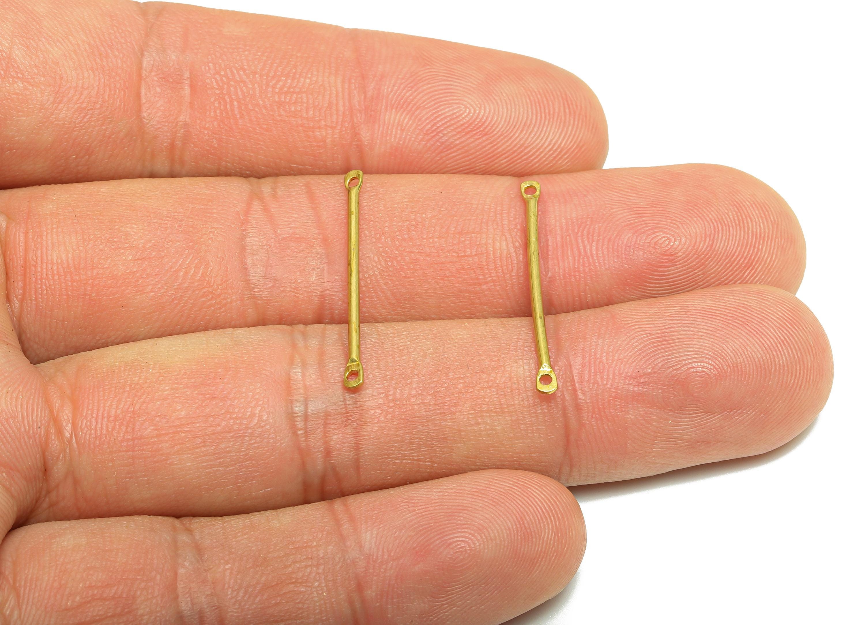 1.2*25mm Bar Earring Connector - Raw Brass Metal Link Component - Crafting Components - Metal Connector Pin - DIY Jewelry Supplies - PP10901 - DOMEDBAZAAR