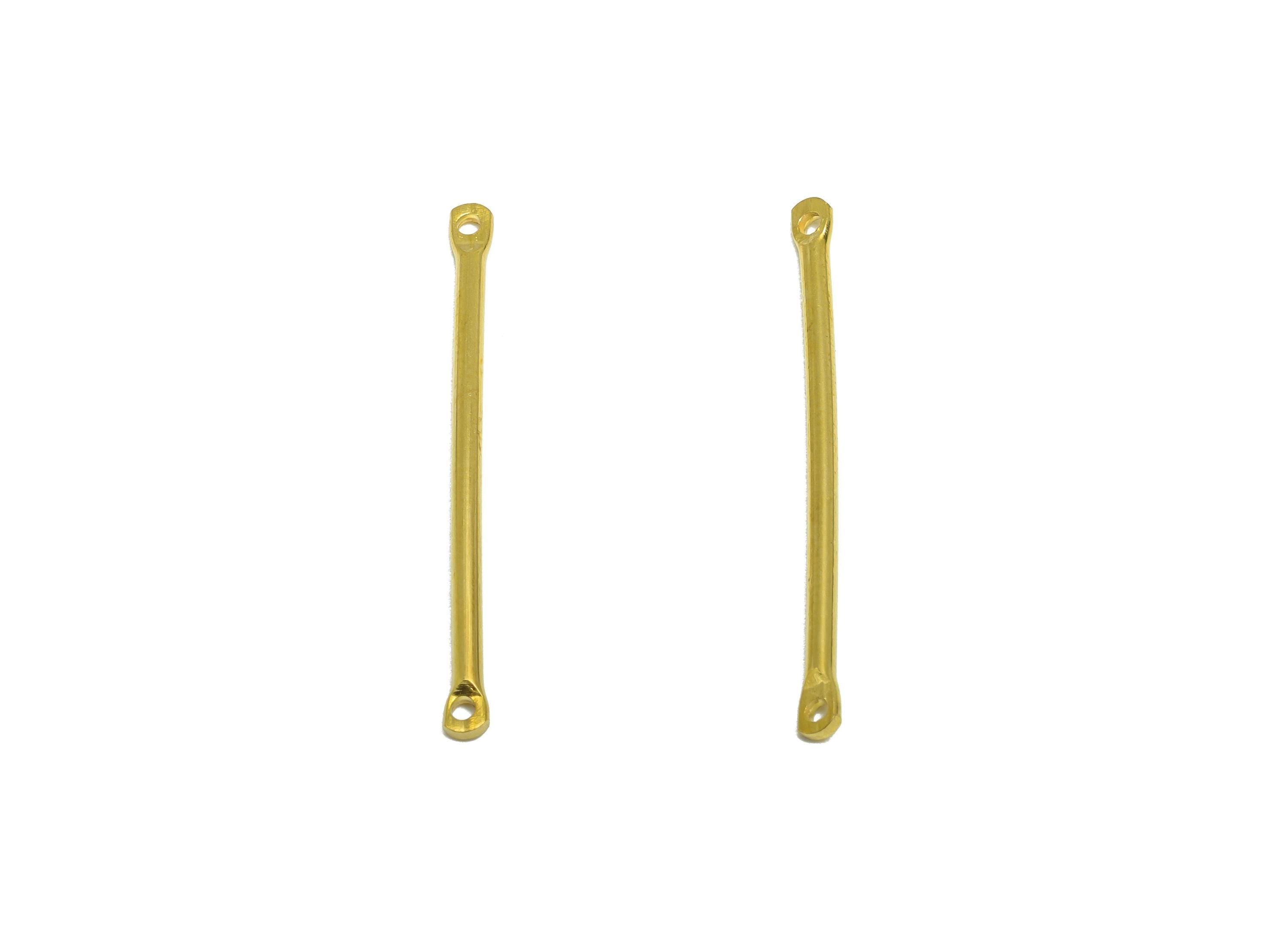 1.5*20mm Bar Earring Connector - Raw Brass Metal Link Component - Crafting Components - Metal Connector Pin - DIY Jewelry Supplies - PP10897 - DOMEDBAZAAR