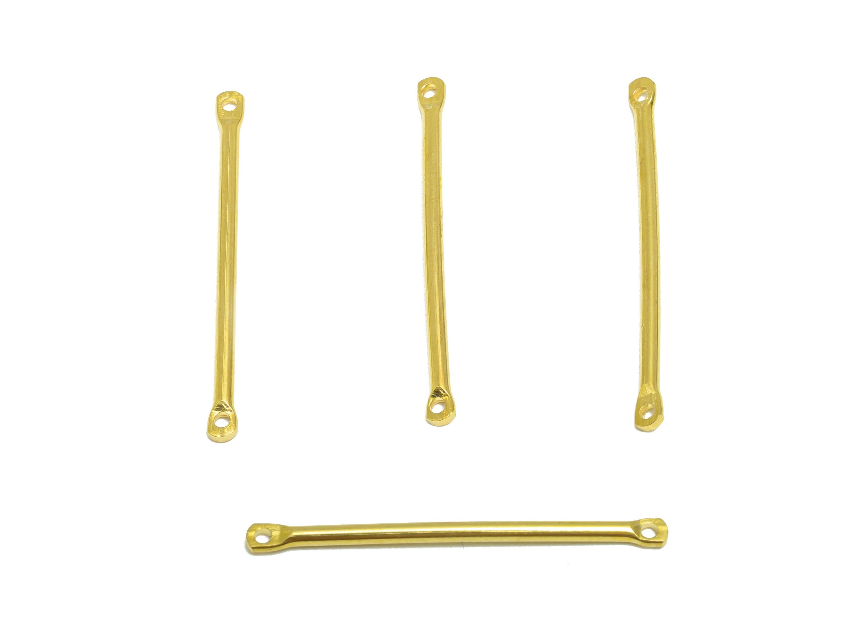 1.5*20mm Bar Earring Connector - Raw Brass Metal Link Component - Crafting Components - Metal Connector Pin - DIY Jewelry Supplies - PP10897 - DOMEDBAZAAR