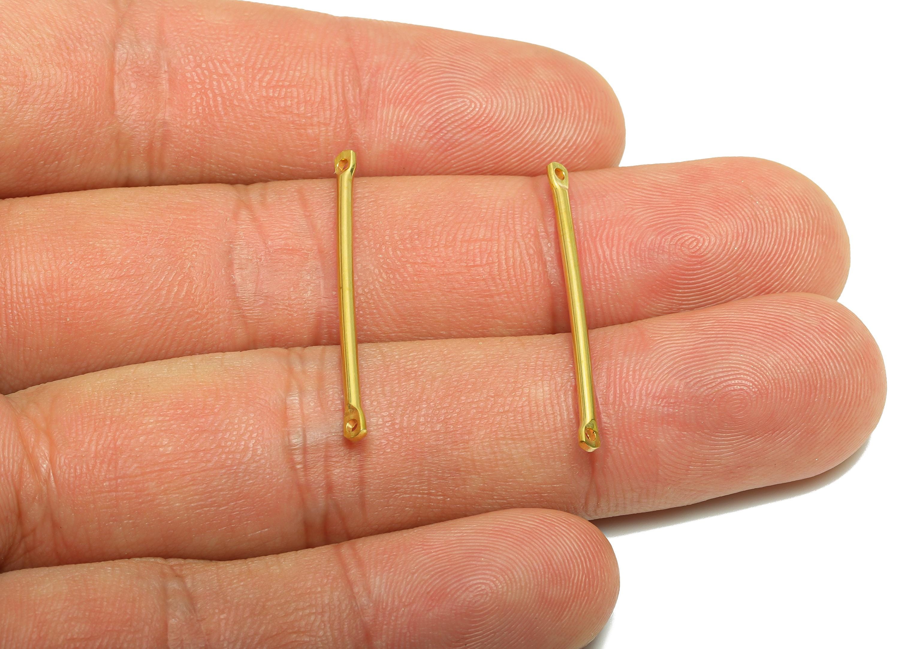 1.5*20mm Bar Earring Connector - Raw Brass Metal Link Component - Crafting Components - Metal Connector Pin - DIY Jewelry Supplies - PP10897 - DOMEDBAZAAR