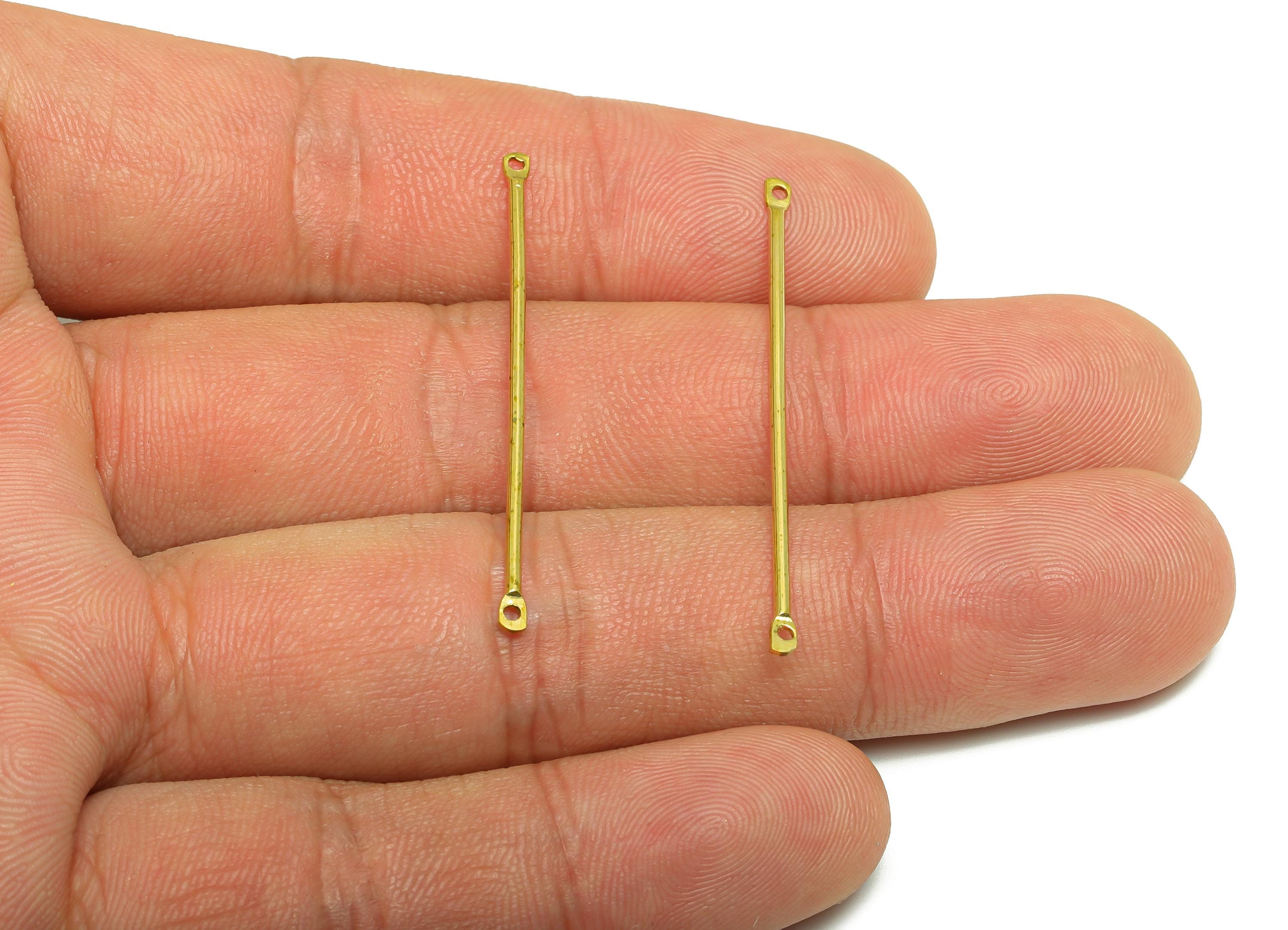 1.2*40mm Bar Earring Connector - Raw Brass Metal Link Component - Crafting Components - Metal Connector Pin - DIY Jewelry Supplies - PP10899 - DOMEDBAZAAR