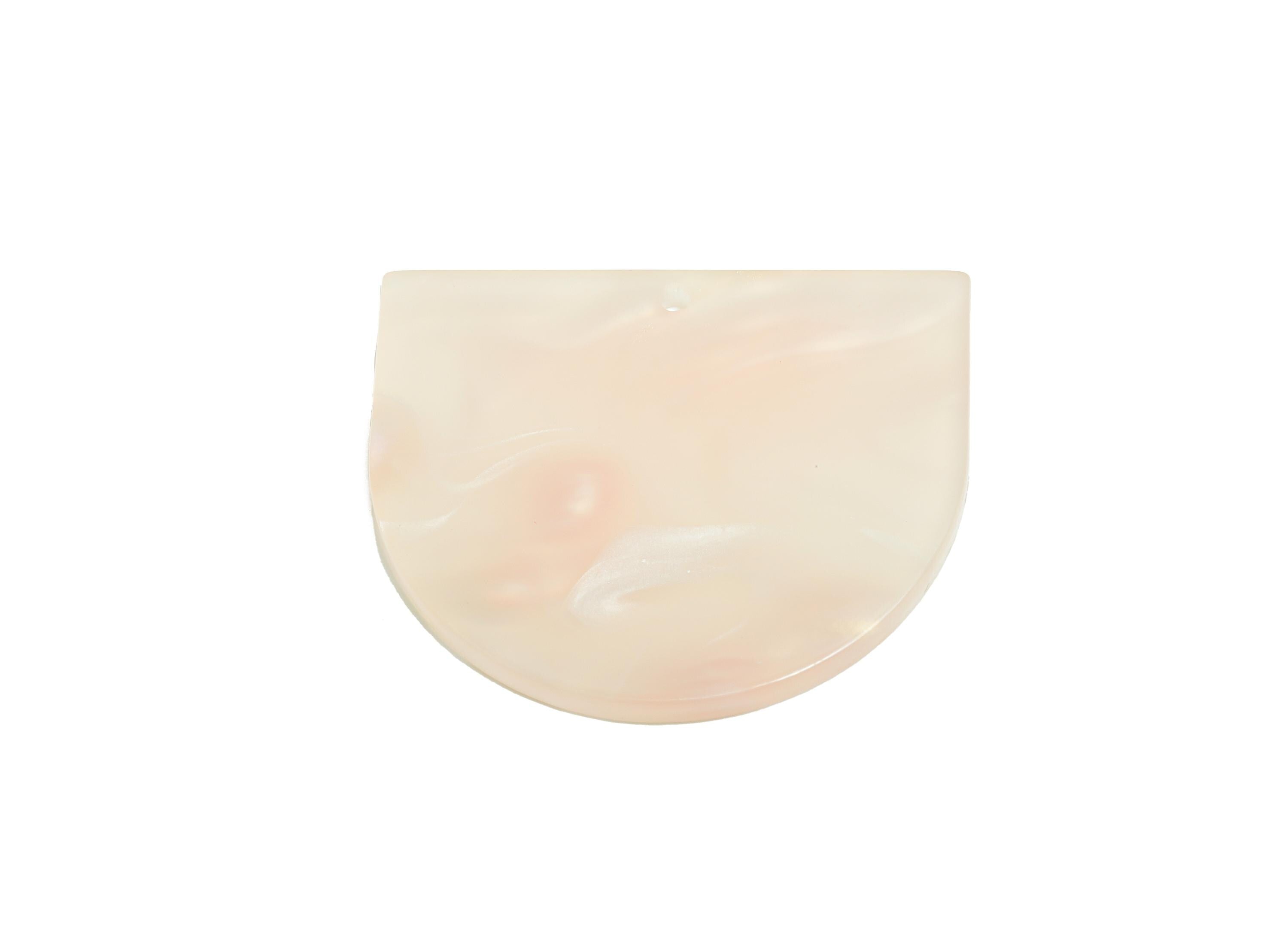 Acrylic Semi Circle Charm - Acrylic Domed Charm - Modern Jewelry Design - Handmade Accessory - Craft Supplies - 34.07x28x2mm - AC1094-A1040 - DOMEDBAZAAR