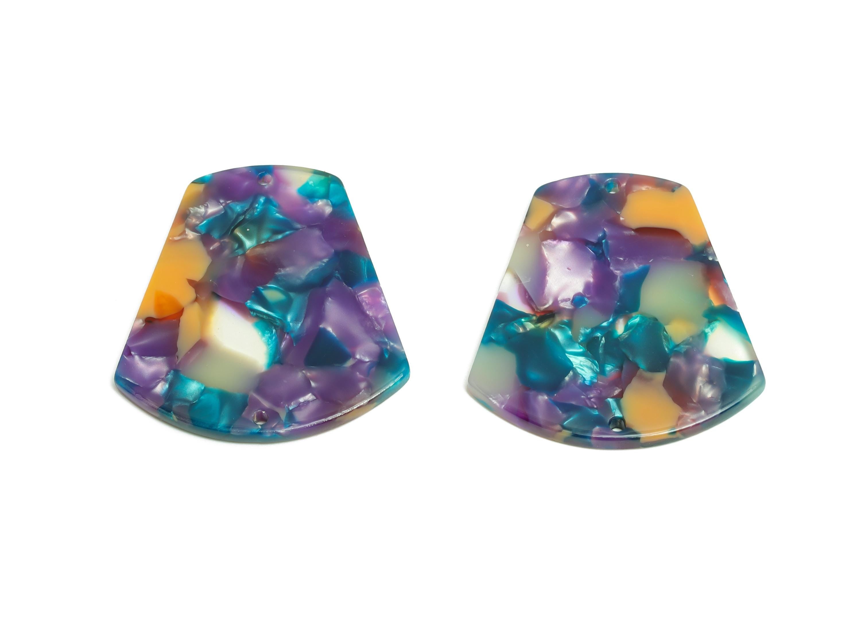 Acetic Acid Trapezoid Charm - DIY Jewelry Geometric Connector - Modern Jewelry - Handmade Accessory - 34.95x32.62x2.55mm - AC2636-A1042 - DOMEDBAZAAR