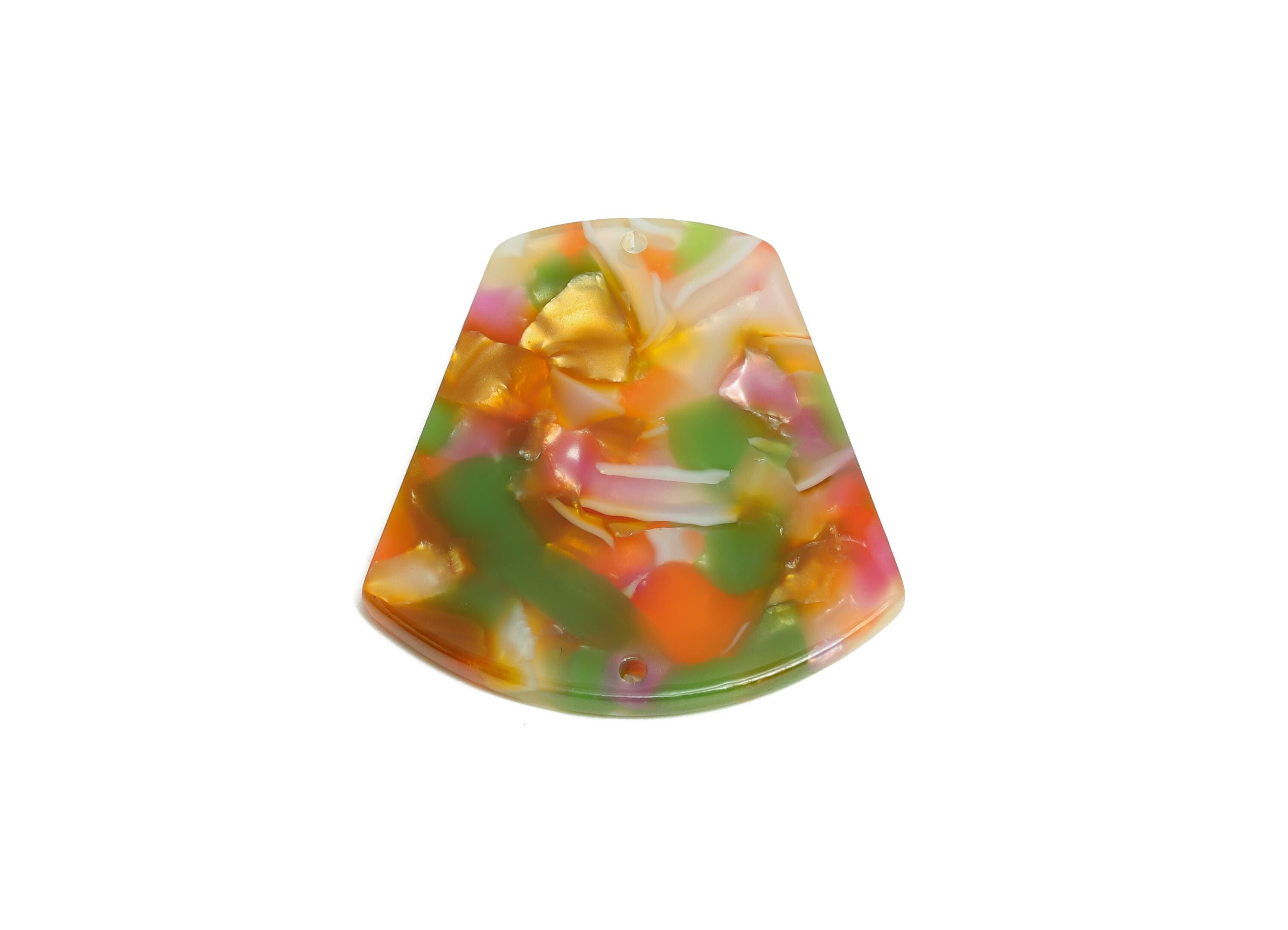 Acetic Acid Trapezoid Charm - DIY Jewelry Geometric Connector - Modern Jewelry - Handmade Accessory - 34.95x32.62x2.55mm - AC2636-A1043 - DOMEDBAZAAR