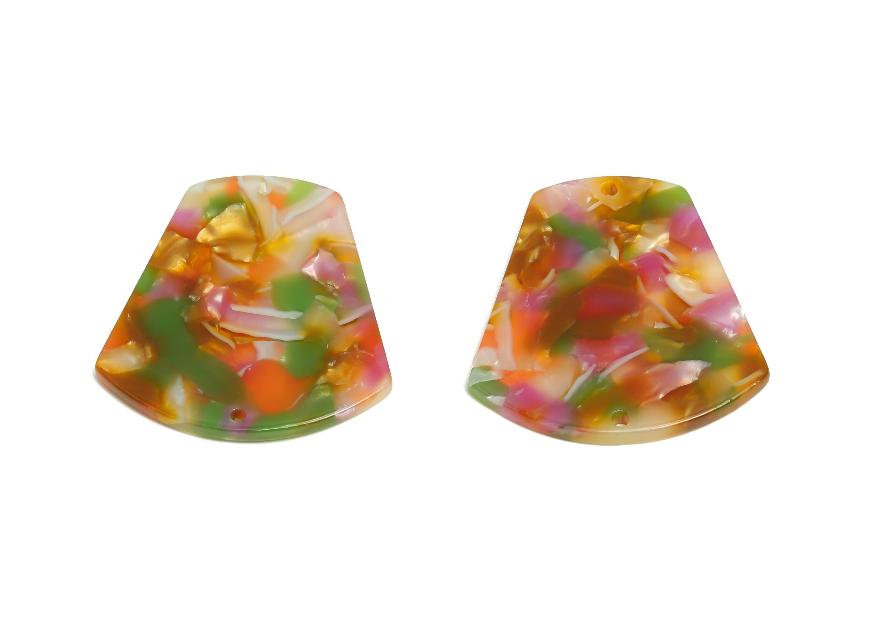 Acetic Acid Trapezoid Charm - DIY Jewelry Geometric Connector - Modern Jewelry - Handmade Accessory - 34.95x32.62x2.55mm - AC2636-A1043 - DOMEDBAZAAR