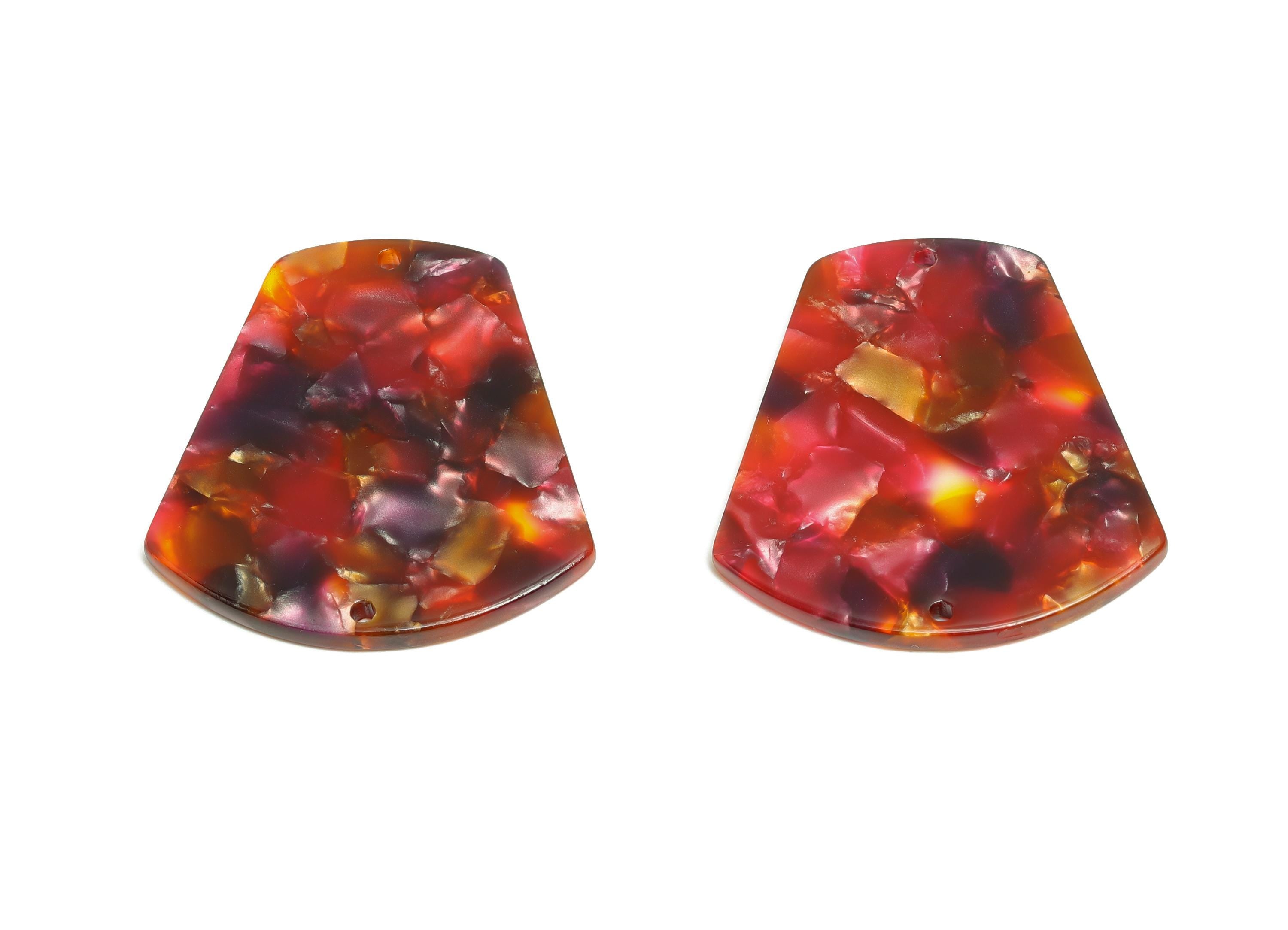 Acetic Acid Trapezoid Charm - DIY Jewelry Geometric Connector - Modern Jewelry - Handmade Accessory - 34.95x32.62x2.55mm - AC2636-A1044 - DOMEDBAZAAR