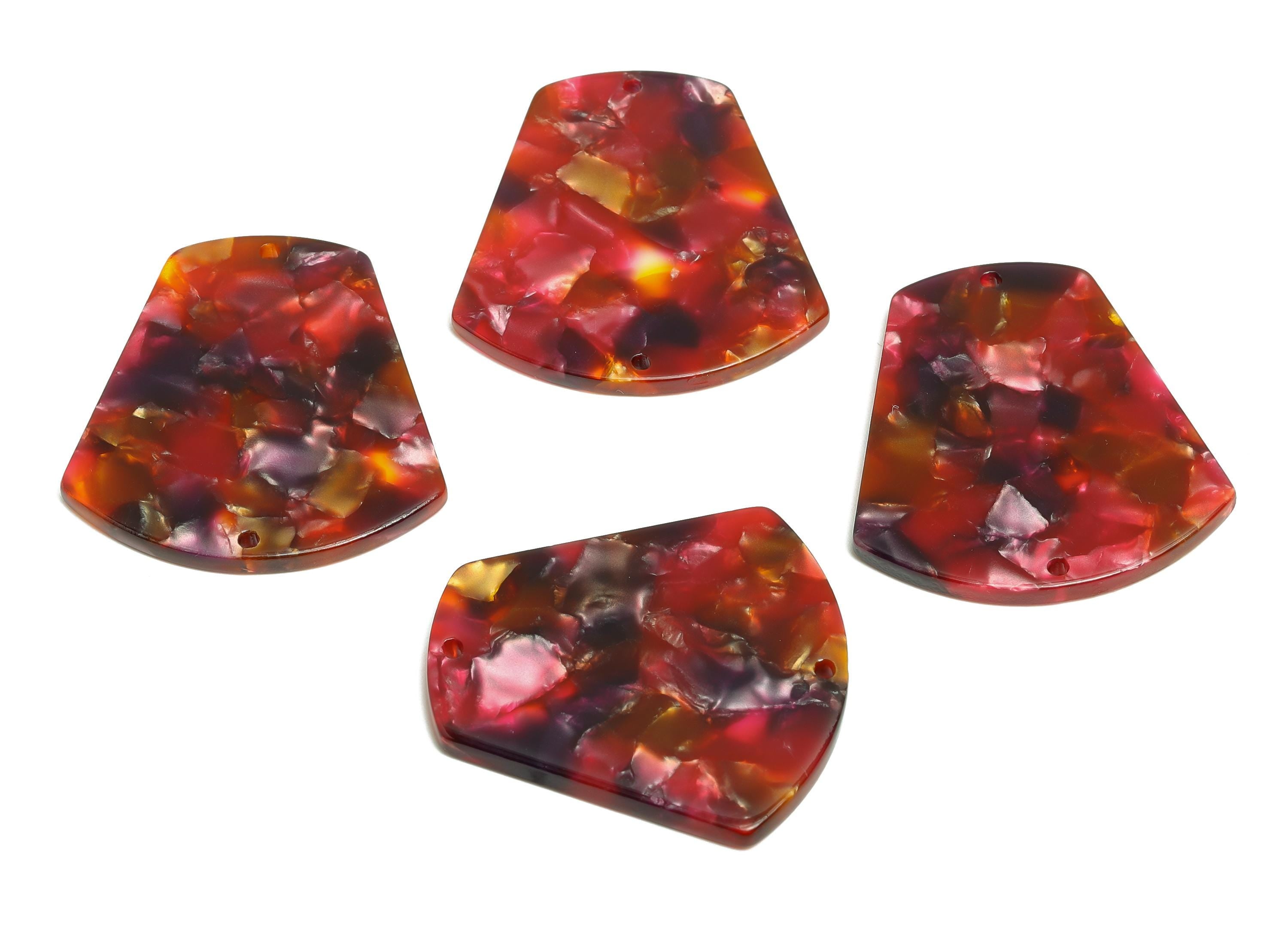 Acetic Acid Trapezoid Charm - DIY Jewelry Geometric Connector - Modern Jewelry - Handmade Accessory - 34.95x32.62x2.55mm - AC2636-A1044 - DOMEDBAZAAR