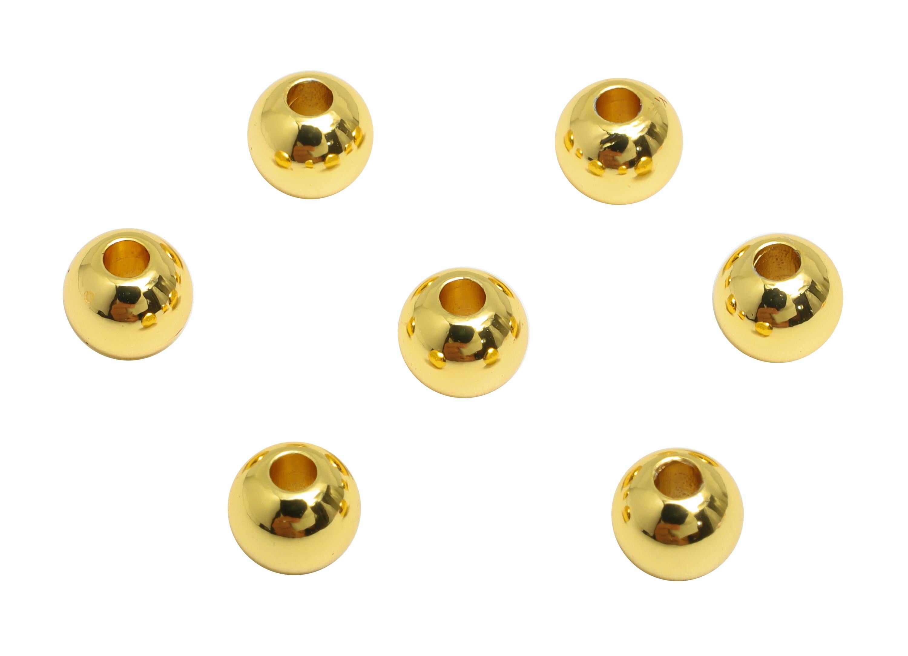 Brass Spacer Bead - Brass Round Faceted Beads for Jewelry Making - Gold Decorative Metal Craft Bead - Gold Jewelry - 5.7x5x5mm - RGP10288 - DOMEDBAZAAR
