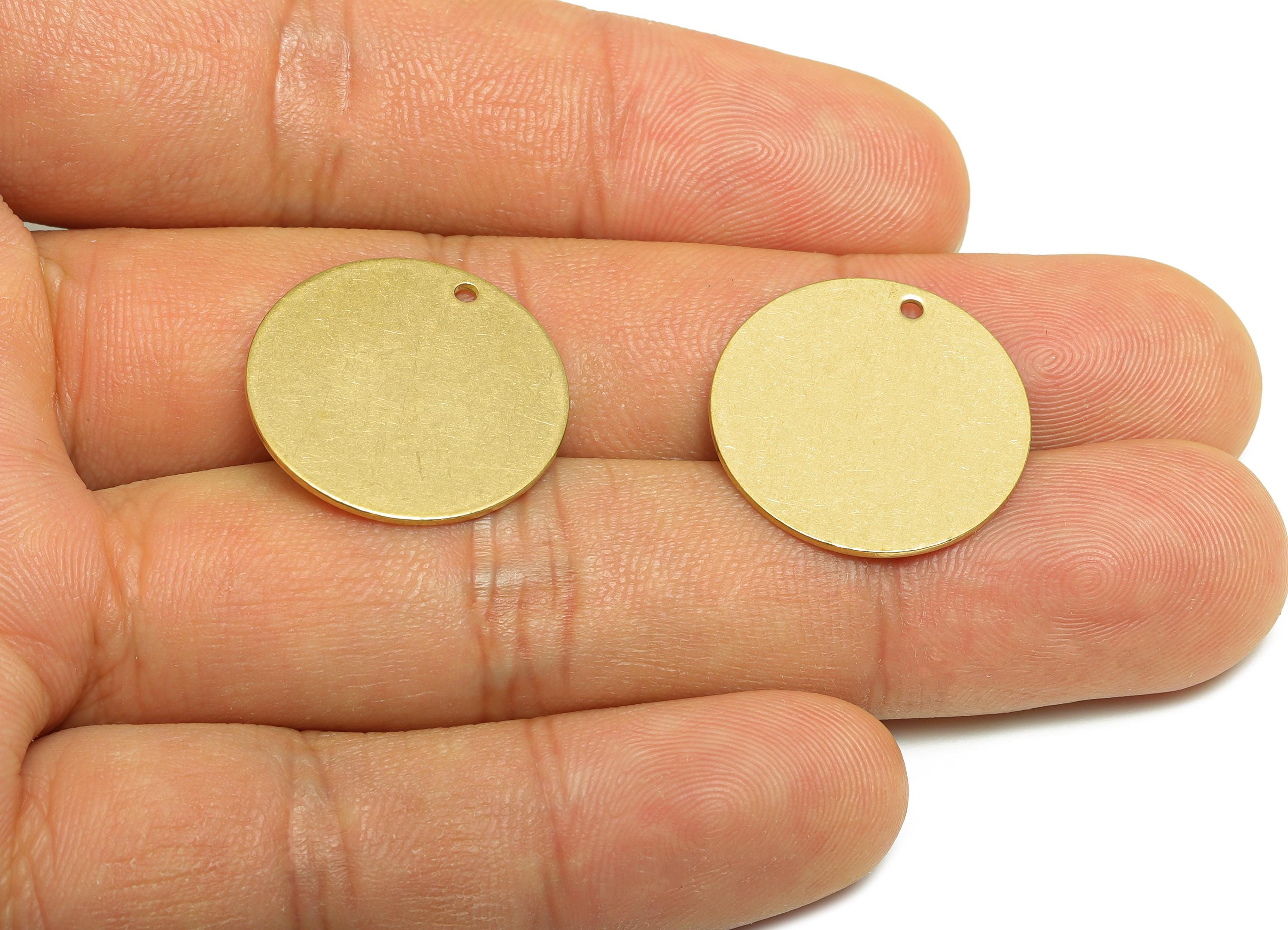 Brass Minimalist Earring Charm - Raw Brass Blank Pendant - Brass Customizable Jewelry - Fashion Jewelry Findings - 21x21x0.8mm - PP10974 - DOMEDBAZAAR