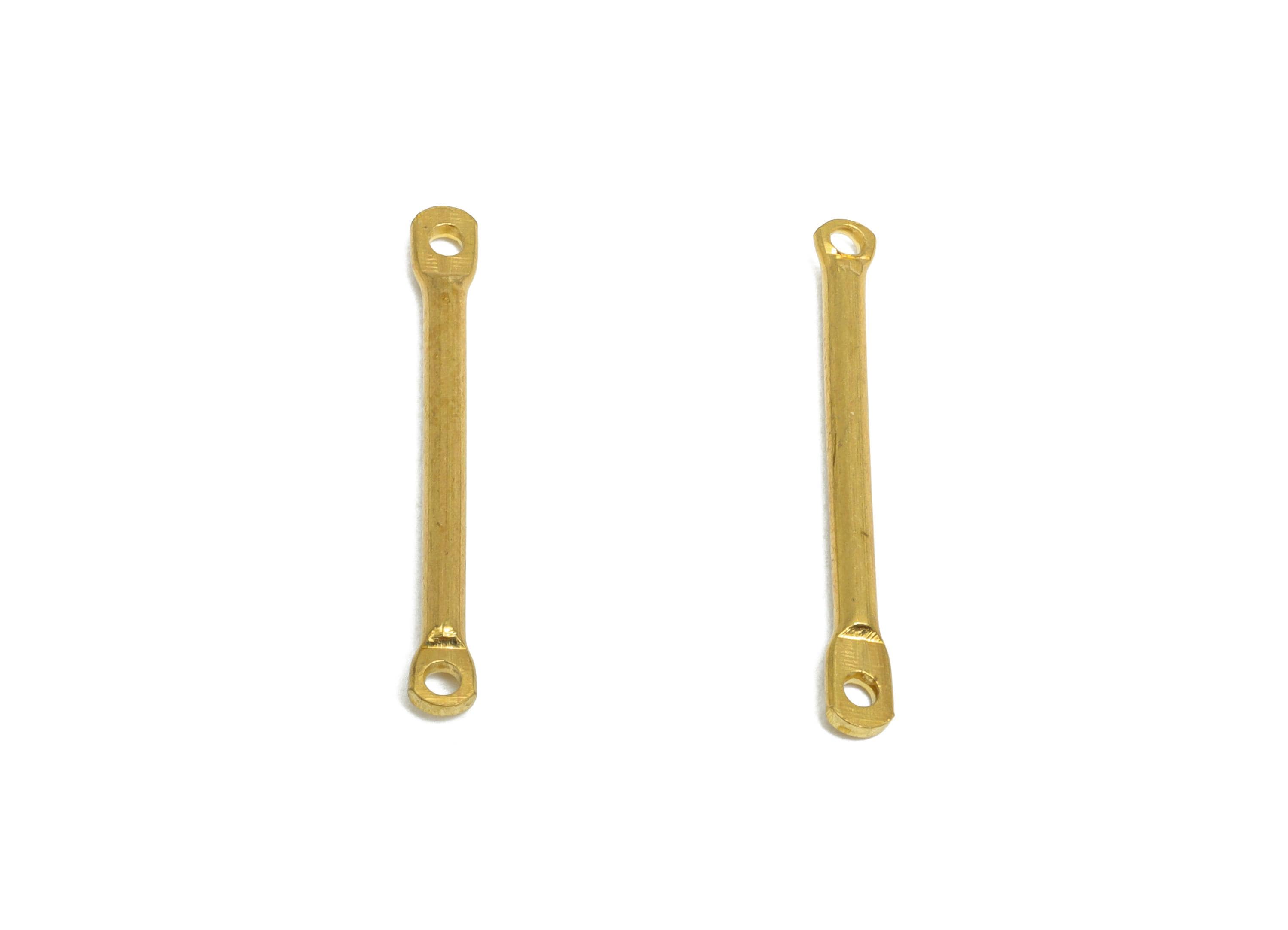 1.5*20mm Bar Earring Connector - Raw Brass Metal Link Component - Vertical Stick - Minimalist Bar Connector - Linear Jewelry Link - PP10898 - DOMEDBAZAAR