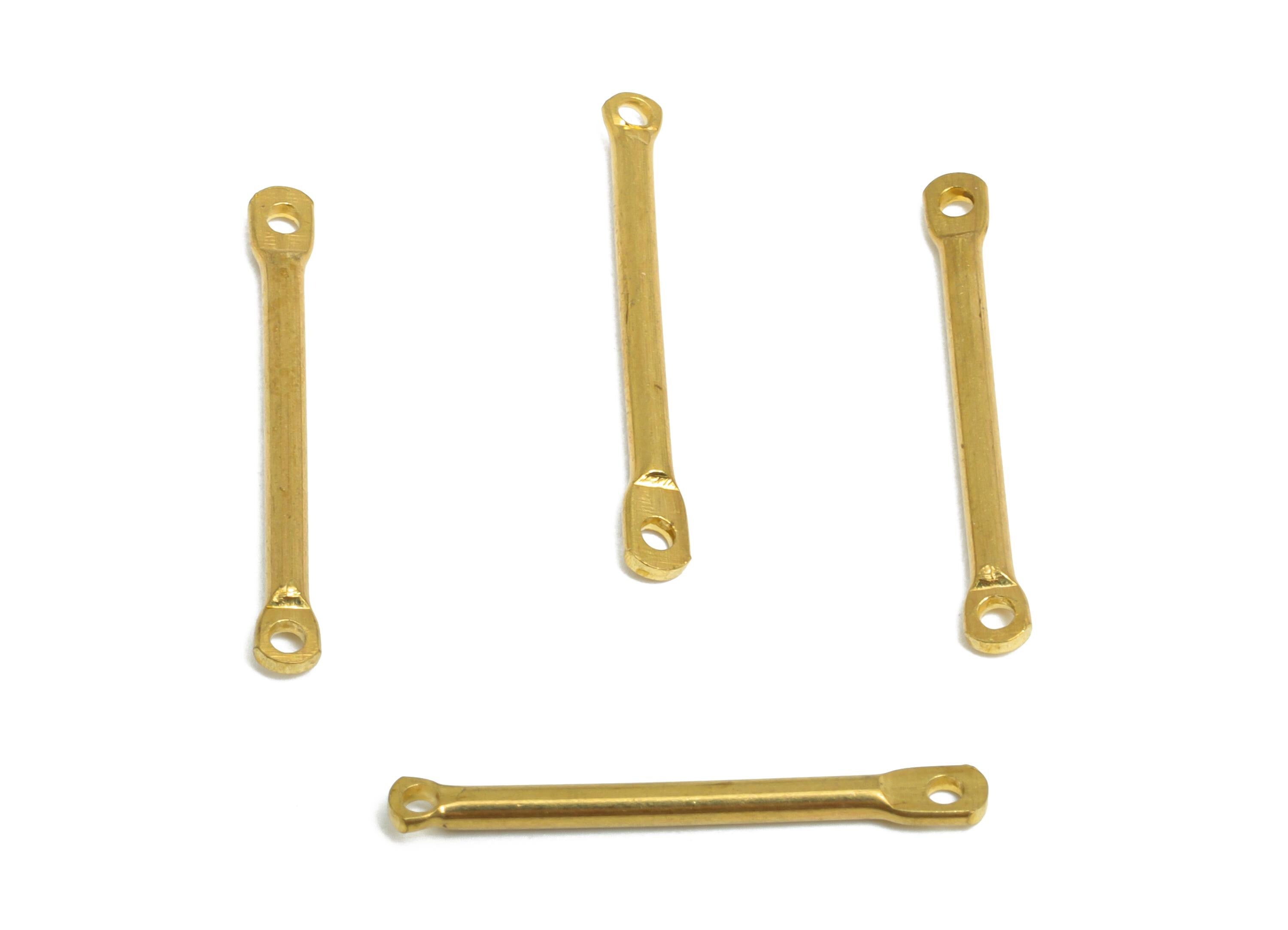 1.5*20mm Bar Earring Connector - Raw Brass Metal Link Component - Vertical Stick - Minimalist Bar Connector - Linear Jewelry Link - PP10898 - DOMEDBAZAAR