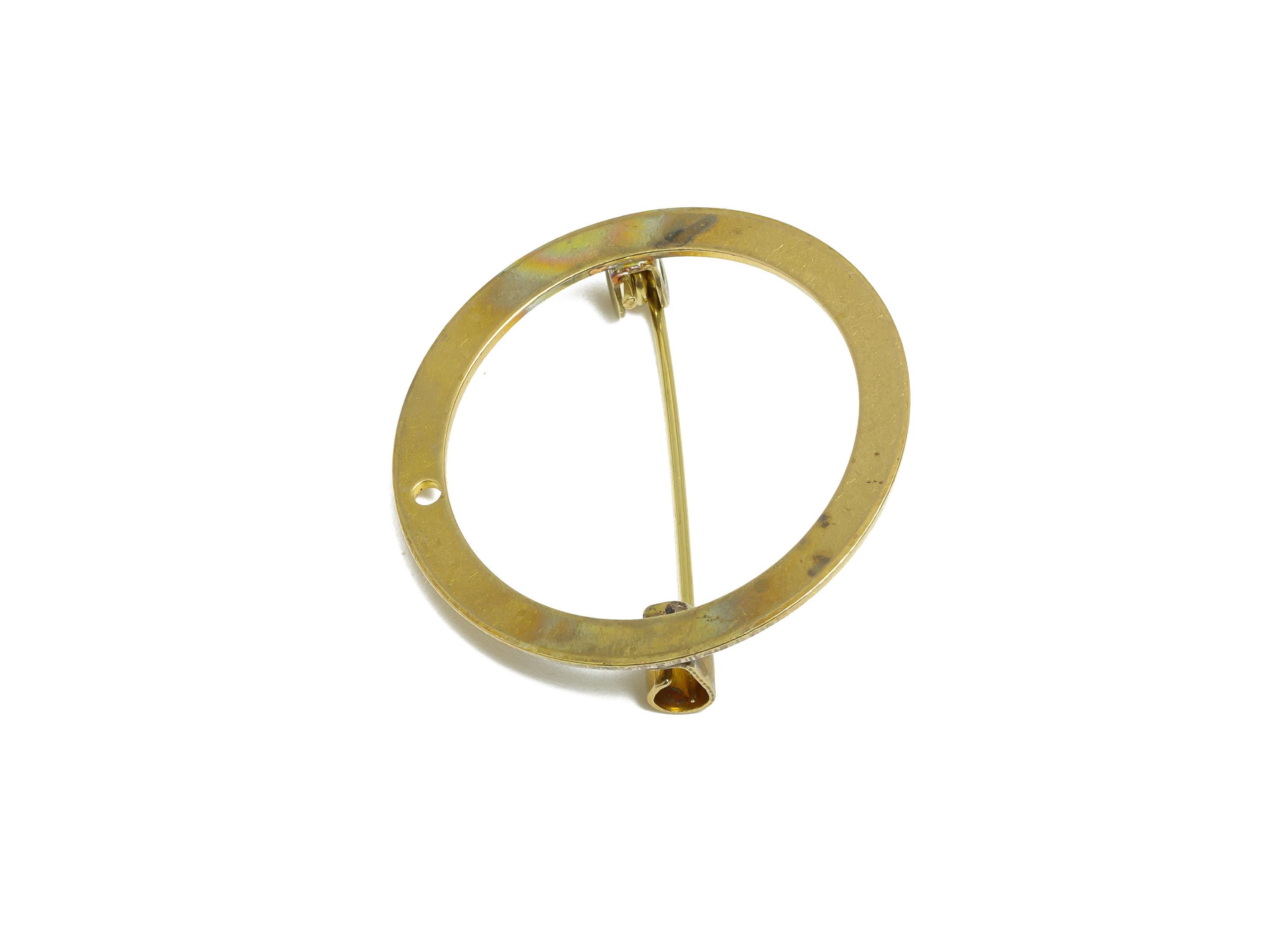 Circular Brooch Pin - Raw Brass Brooch Pin - Vintage Pinbacks for DIY - For Woman - Round Metal Brooch Components - 28x28x0.9mm - PP11023 - DOMEDBAZAAR