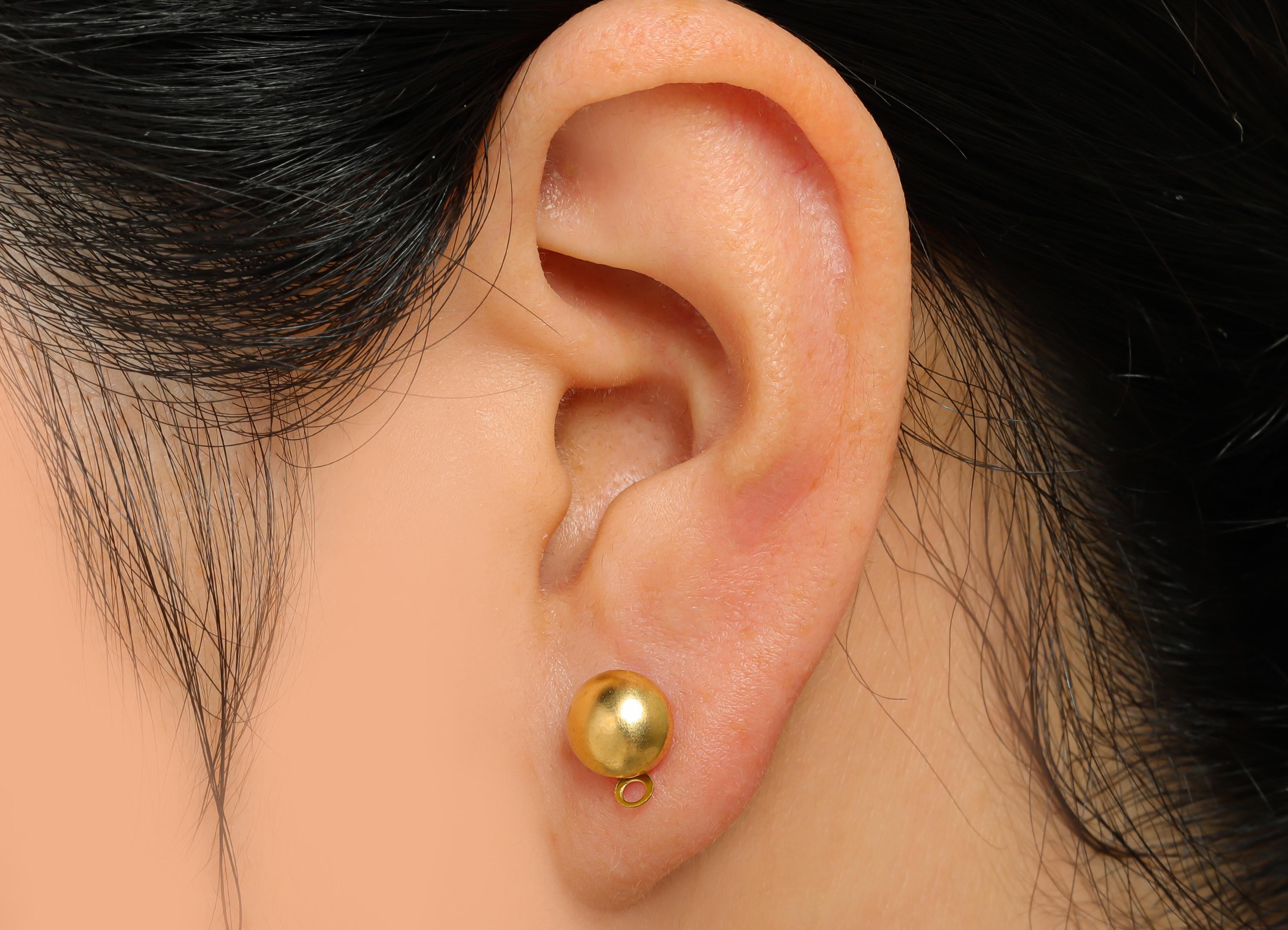 Half-Dome Earring Post - Raw Brass Customizable Jewelry Post - Minimalist Charm-Ready Earring Base - Dangle Attachment - 10x7x4mm- PP11059 - DOMEDBAZAAR