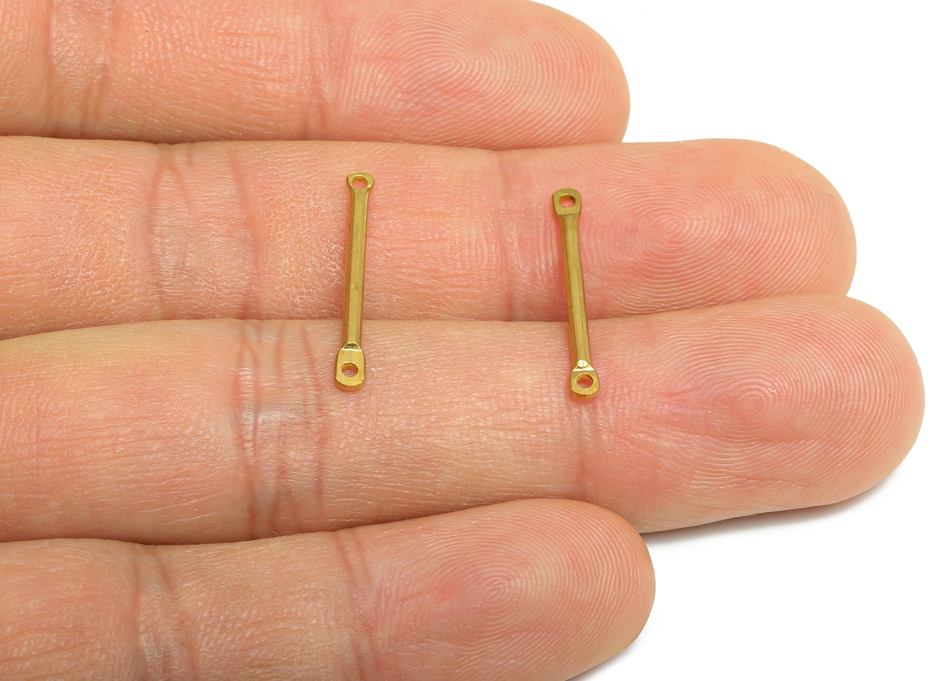 1.5*20mm Bar Earring Connector - Raw Brass Metal Link Component - Vertical Stick - Minimalist Bar Connector - Linear Jewelry Link - PP10898 - DOMEDBAZAAR