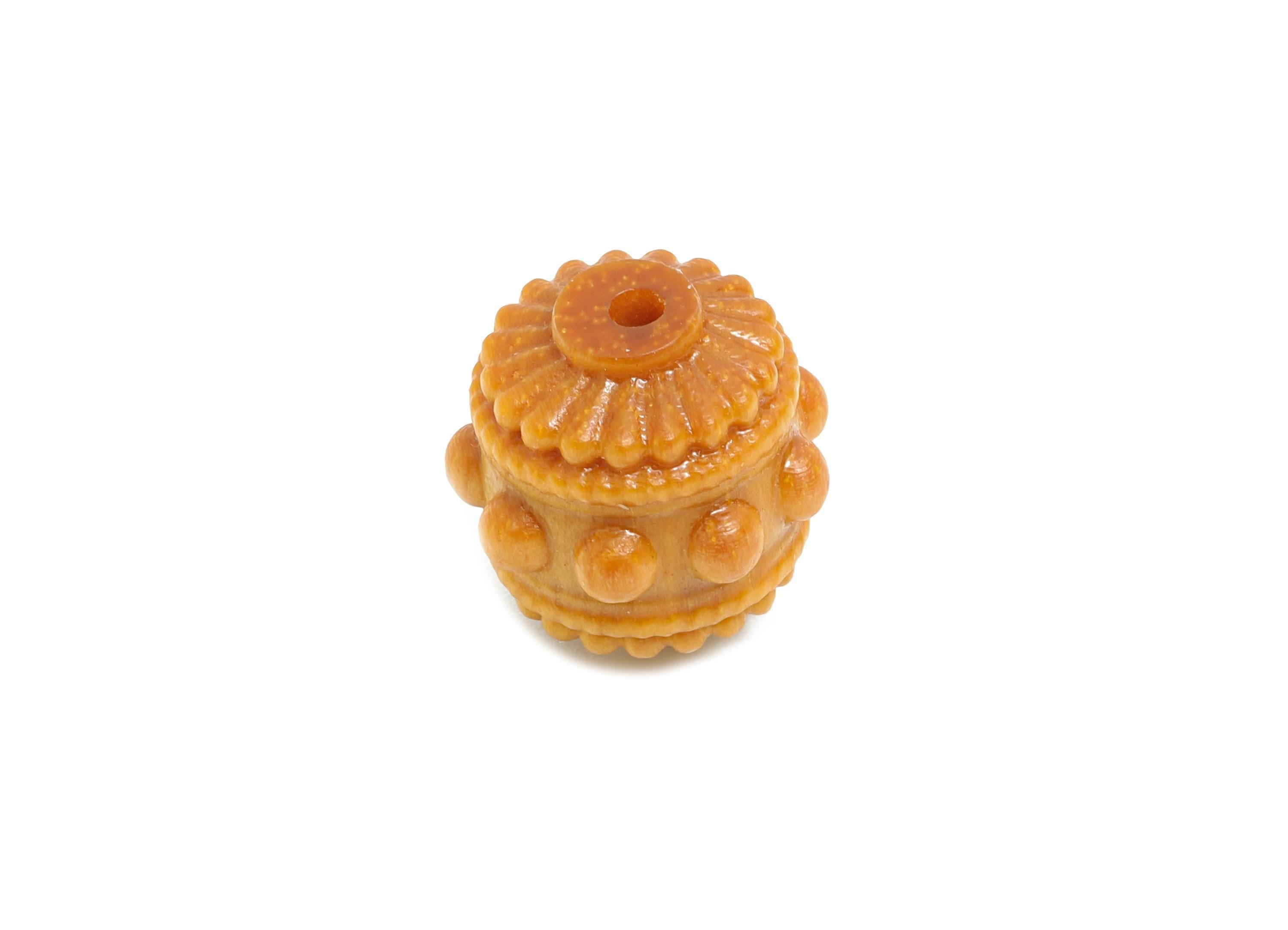 Sandal Wood Round Bead - Handcrafted Space Bead - Jewelry Rustic Wooden Spacers - Handmade Wooden Beads for Bracelet - 12x12x12mm - BB1329 - DOMEDBAZAAR