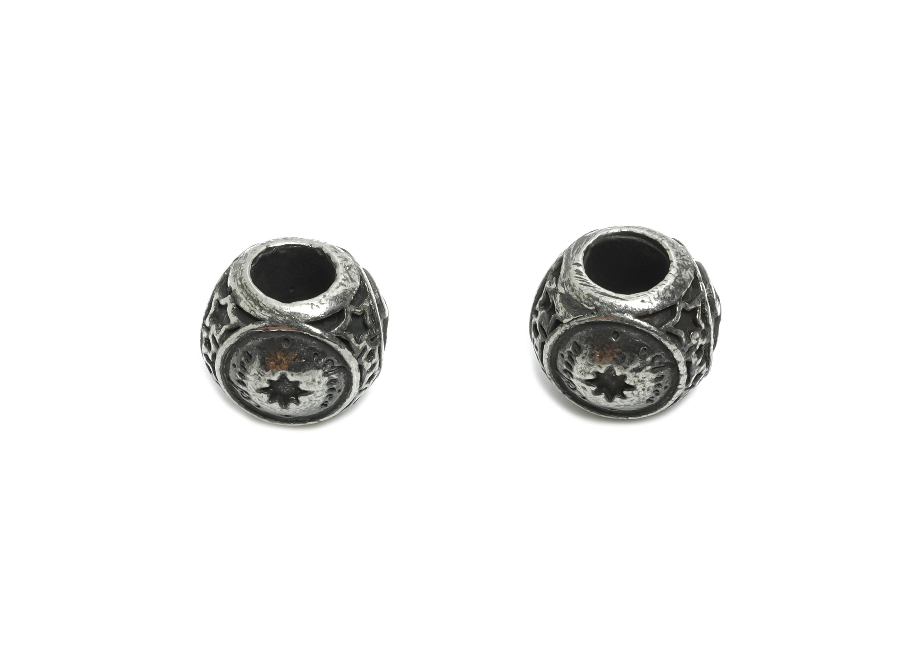 Steel Aries Zodiac Beads - Astrology Spacer Bead for Bracelet - 304 Stainless Steel - Horoscope Steel Spacer Beads - 9x10x9.7mm - SS1560C - DOMEDBAZAAR