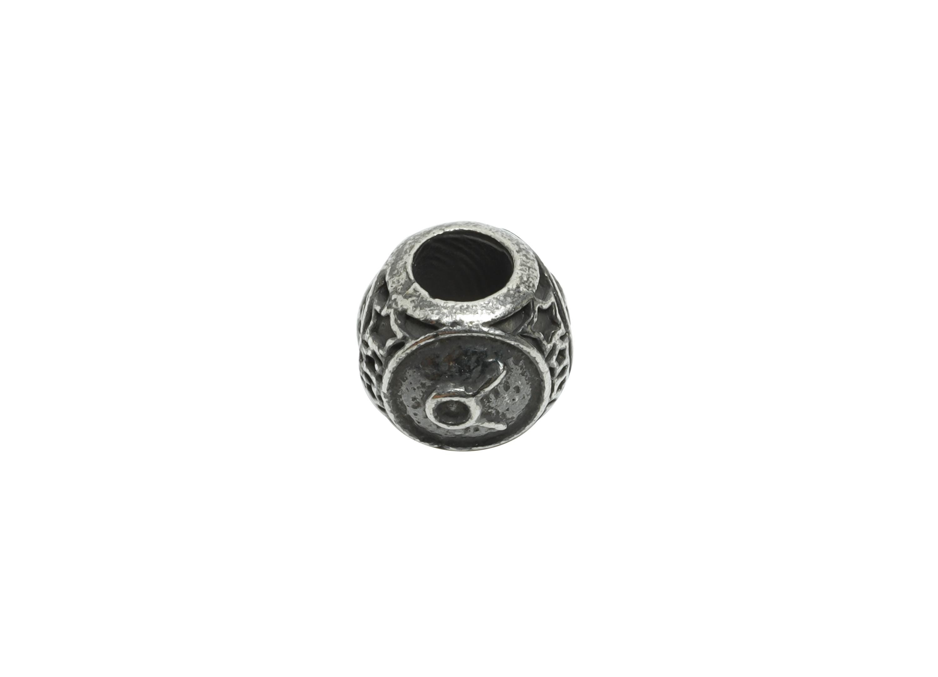 Steel Taurus Zodiac Beads - Astrology Spacer Bead for Bracelet - 304 Stainless Steel - Horoscope Steel Spacer Beads - 9x10x9.7mm - SS1560D - DOMEDBAZAAR